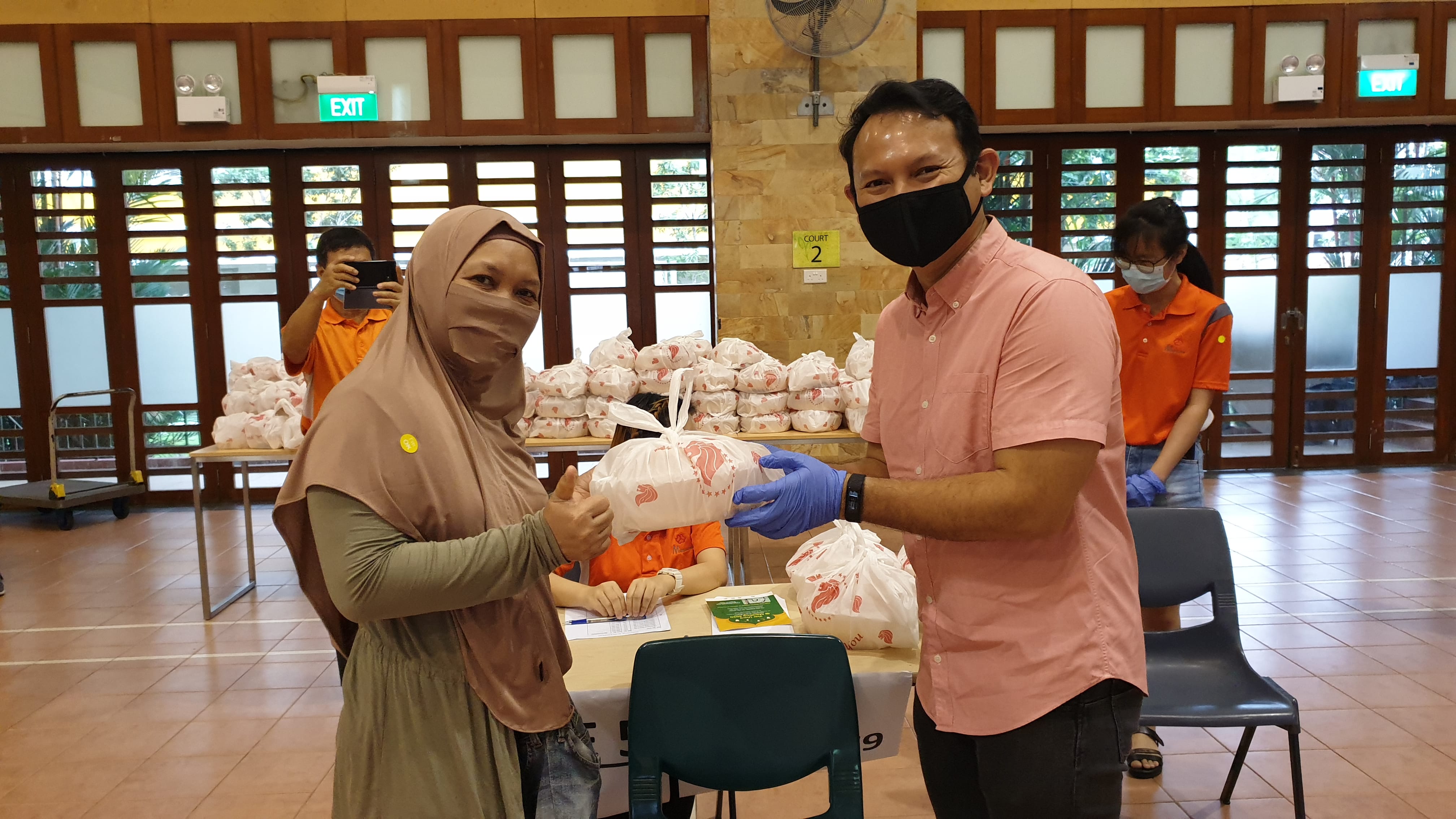 Handing out Meals
