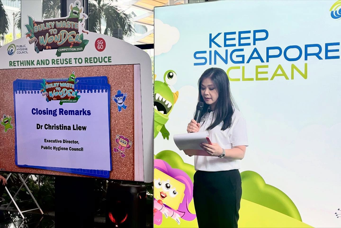 Dr christina ED from PHC sharing on the bulky waste event