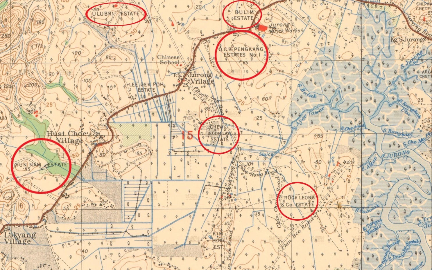 map of singapore
