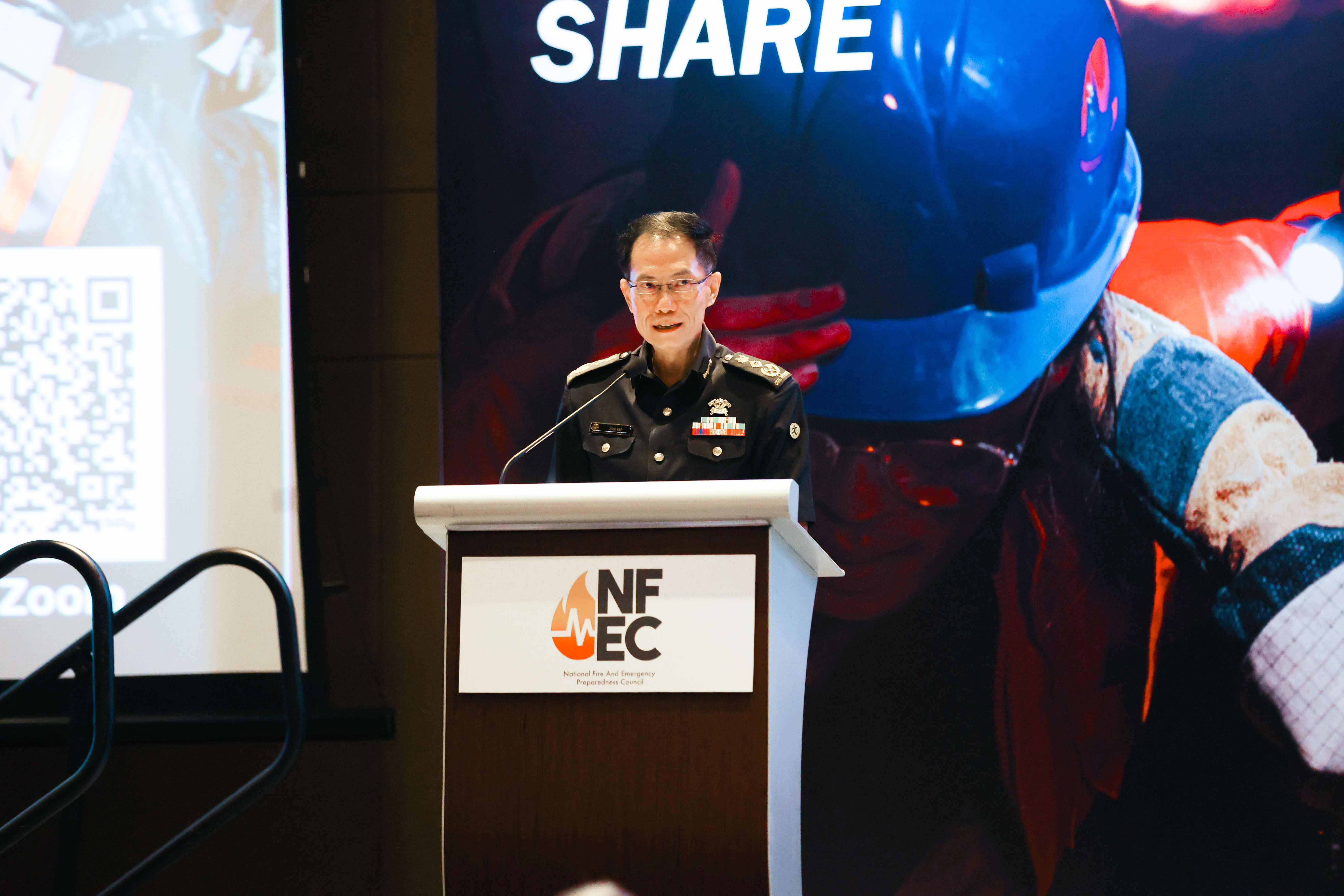 Comr SCDF delivering his speech