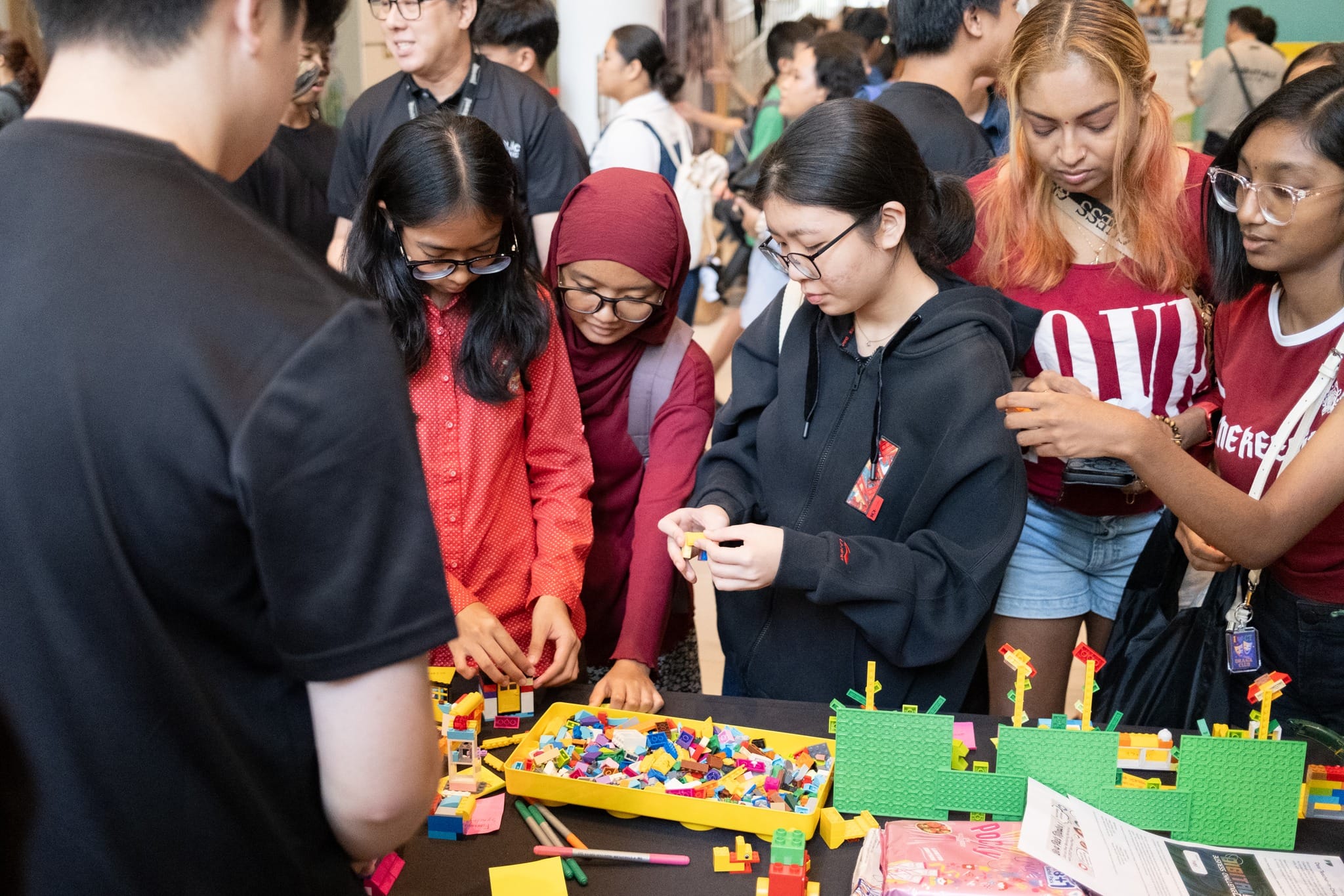 students taking part in micro-skills stations
