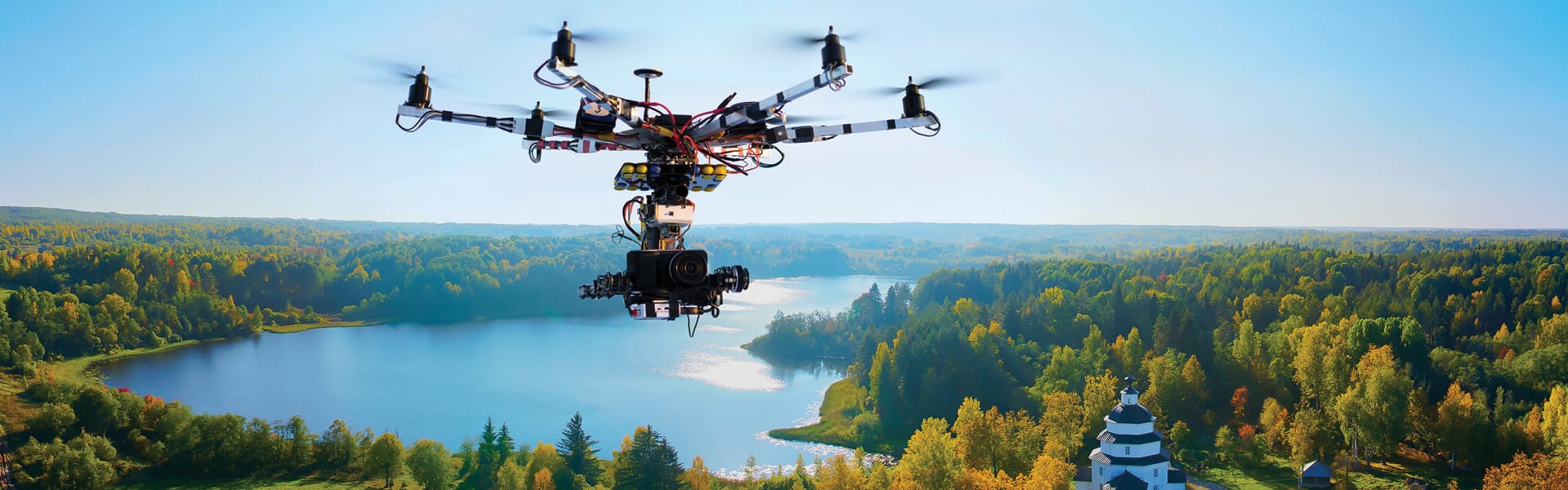 drone flying in the sky