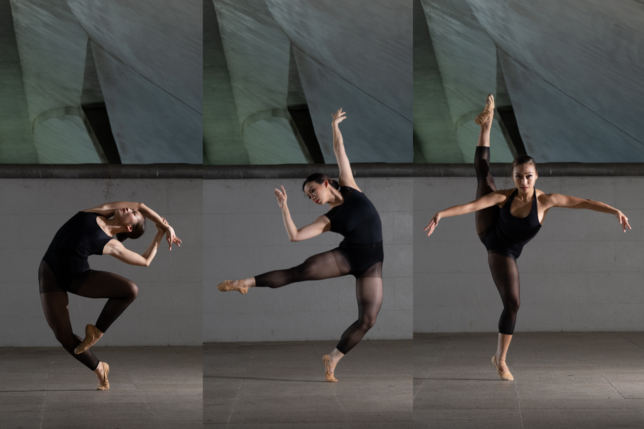 L-R: Beryl Tay, Edina Handali and Eurie Lascano - performers in ‘Amalgamation’. Image Credit: National Contemporary Ballet  