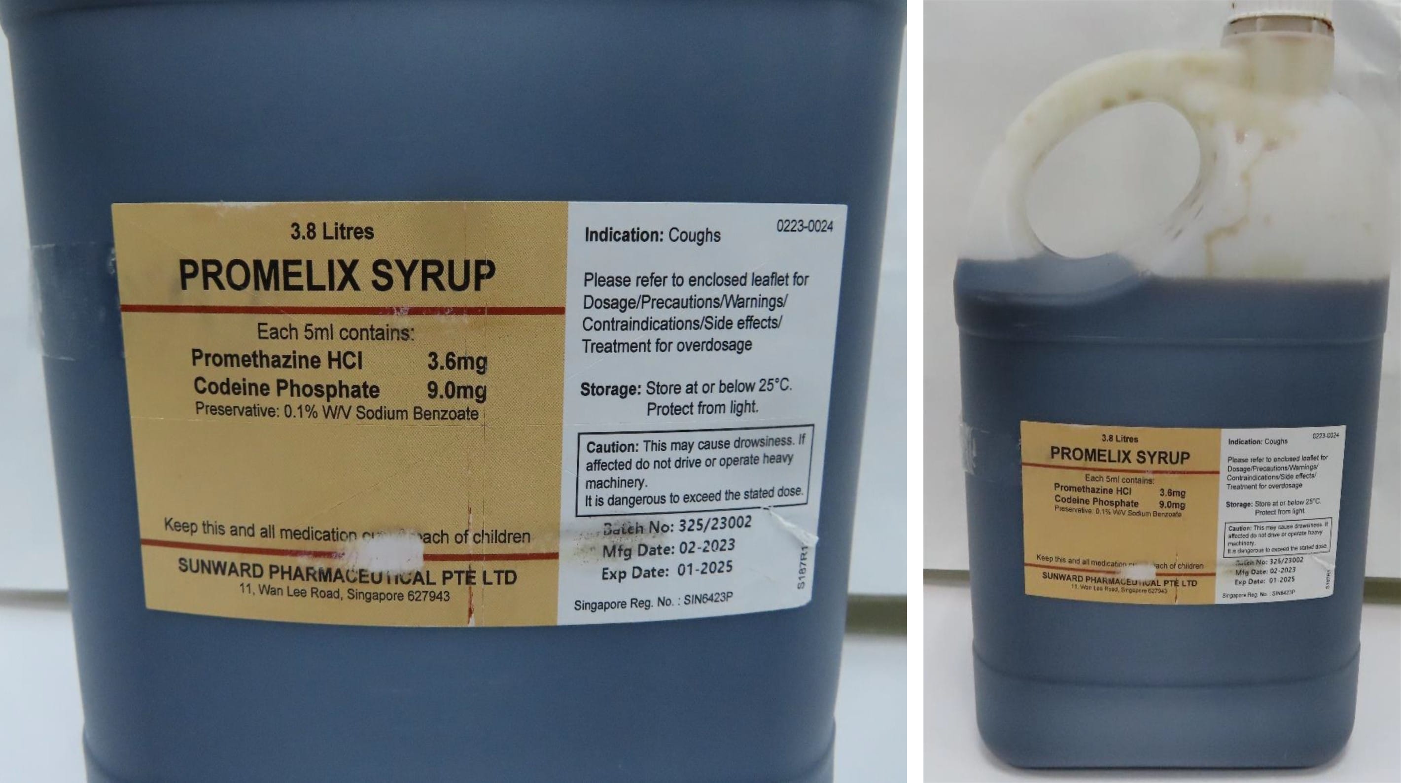 Promelix Syrup bottle showing front label with product name and dosage information