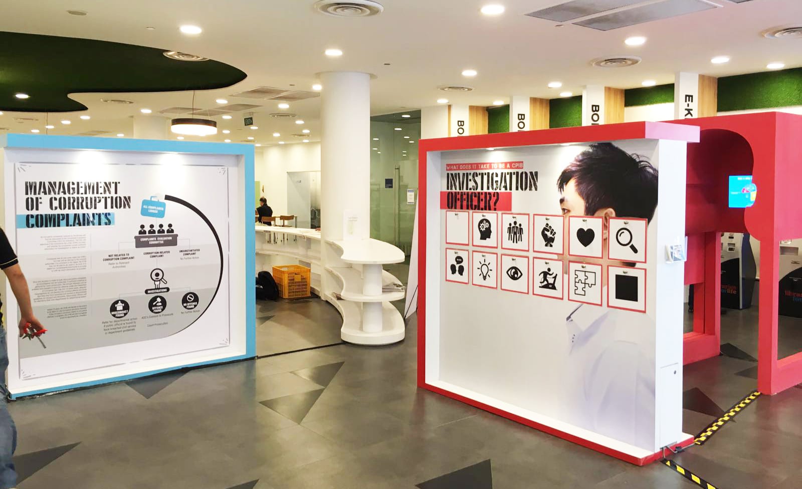 Exhibition panels at Jurong Regional Library.