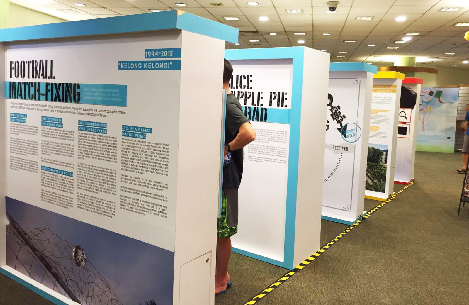 Exhibition panels at Tampines Regional Library.