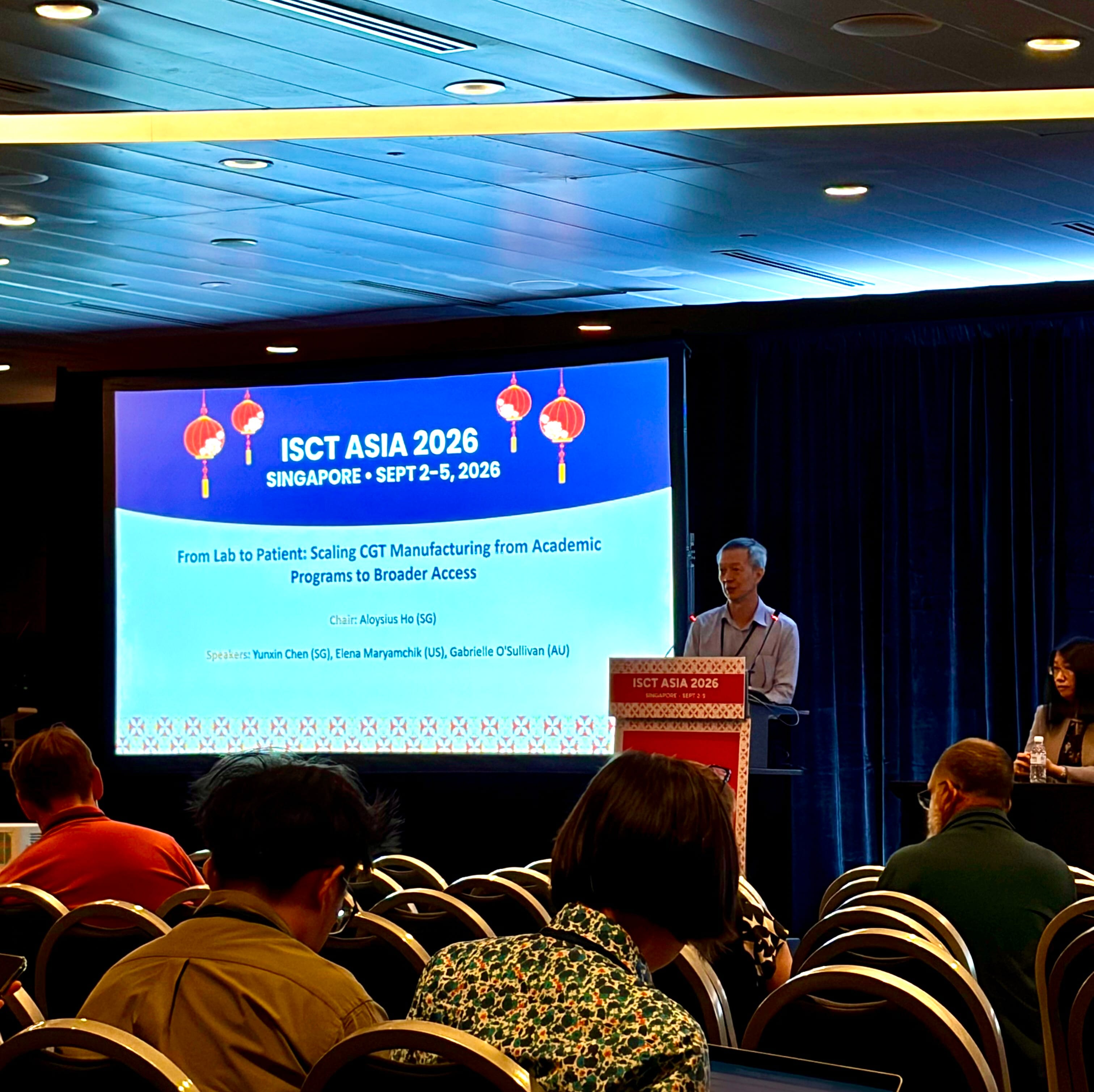 A/Prof Aloysius Ho chairing a conference session at ISCT Asia 2026.