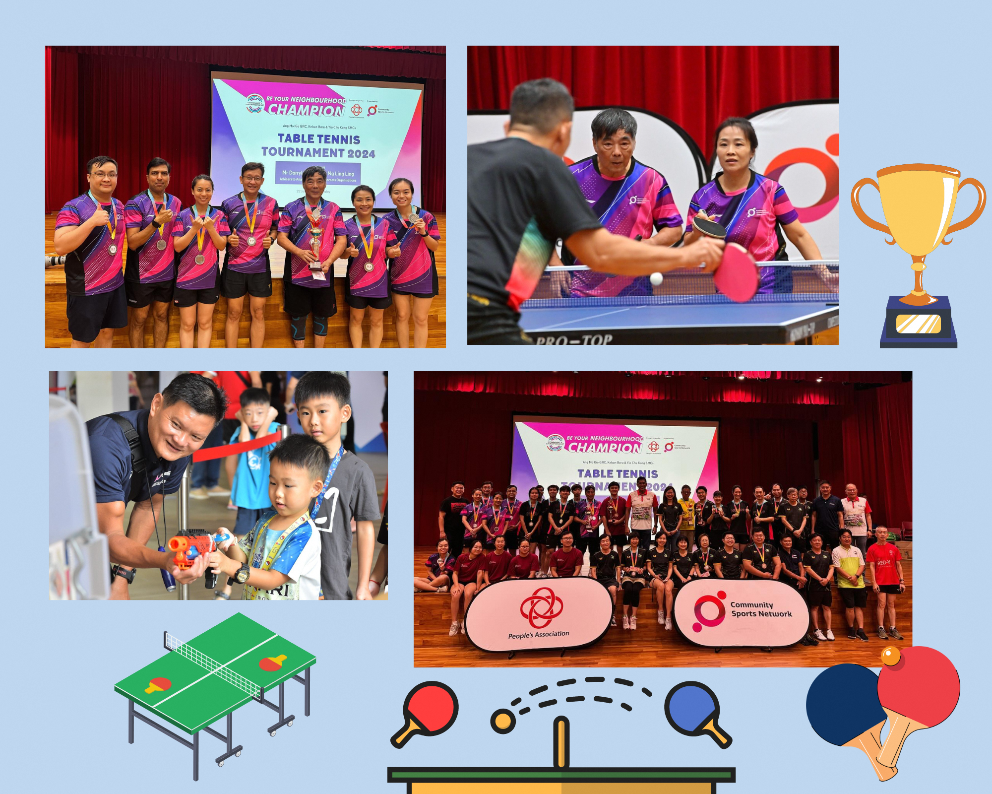 Kebun Baru CSN Table Tennis Team at the Tournament