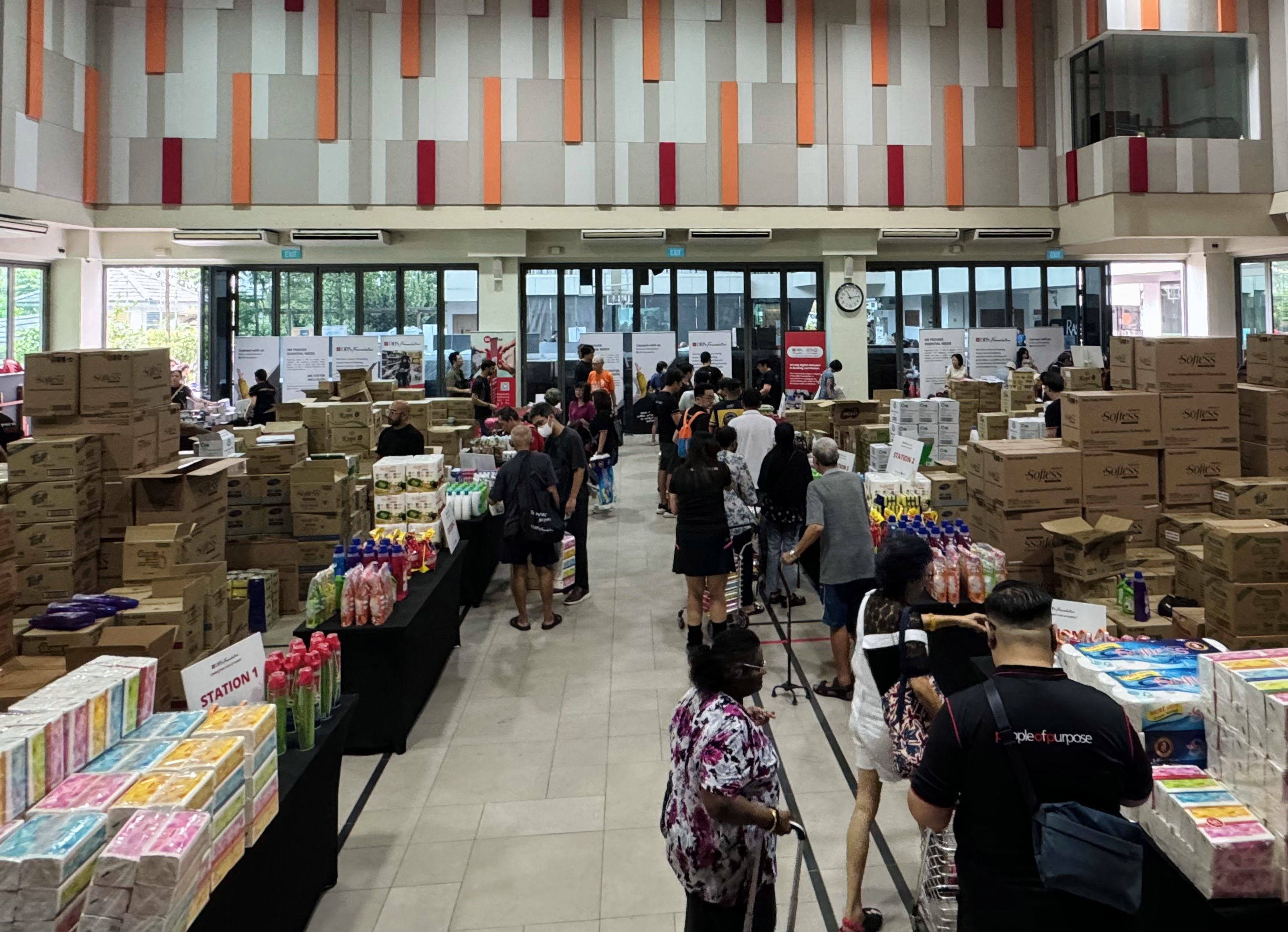 Community Pop-up Market held at Kebun Baru CC, Multi-Purpose Hall