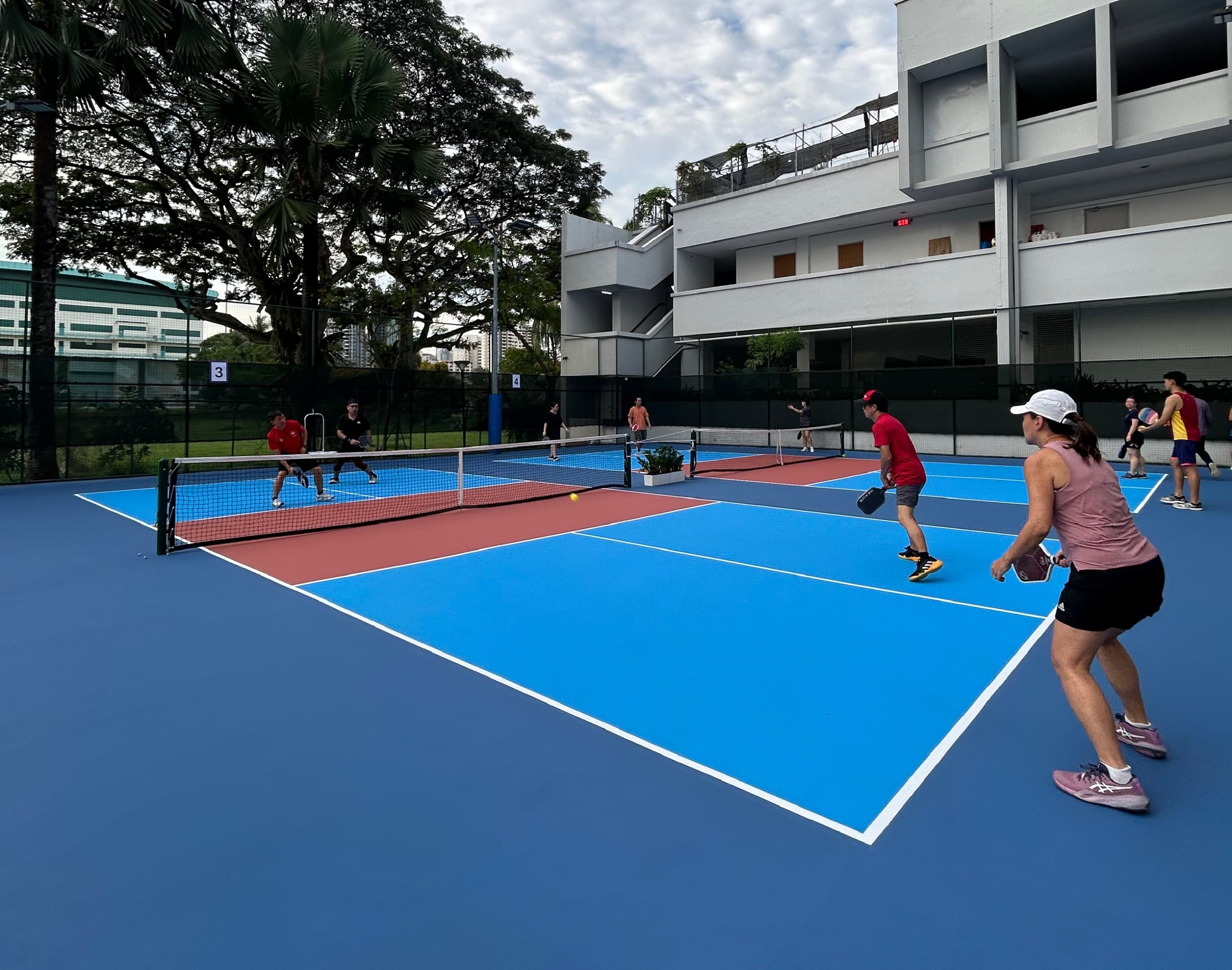 Pickleball playing