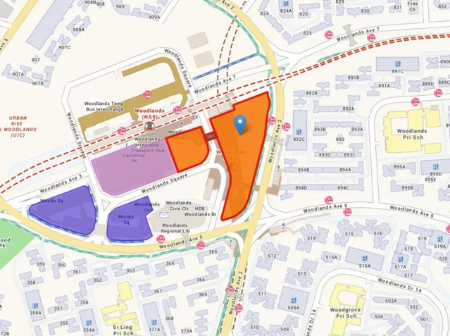 Map of land parcel at Woodlands Avenue 2