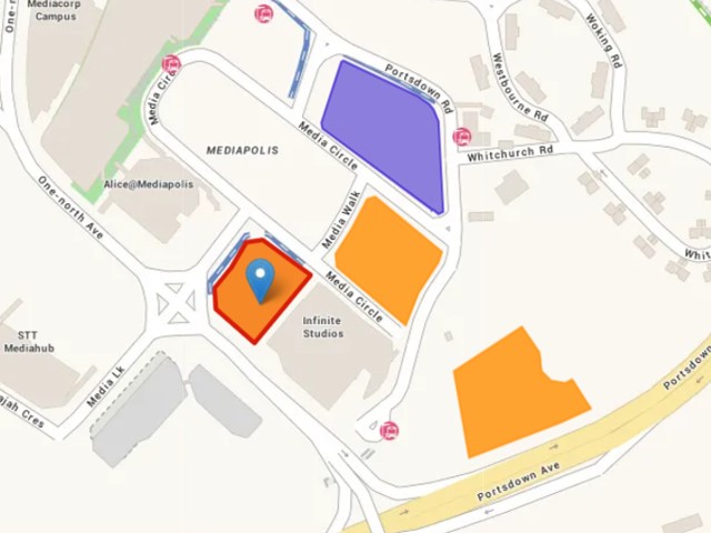 Map of land parcel at Media Circle