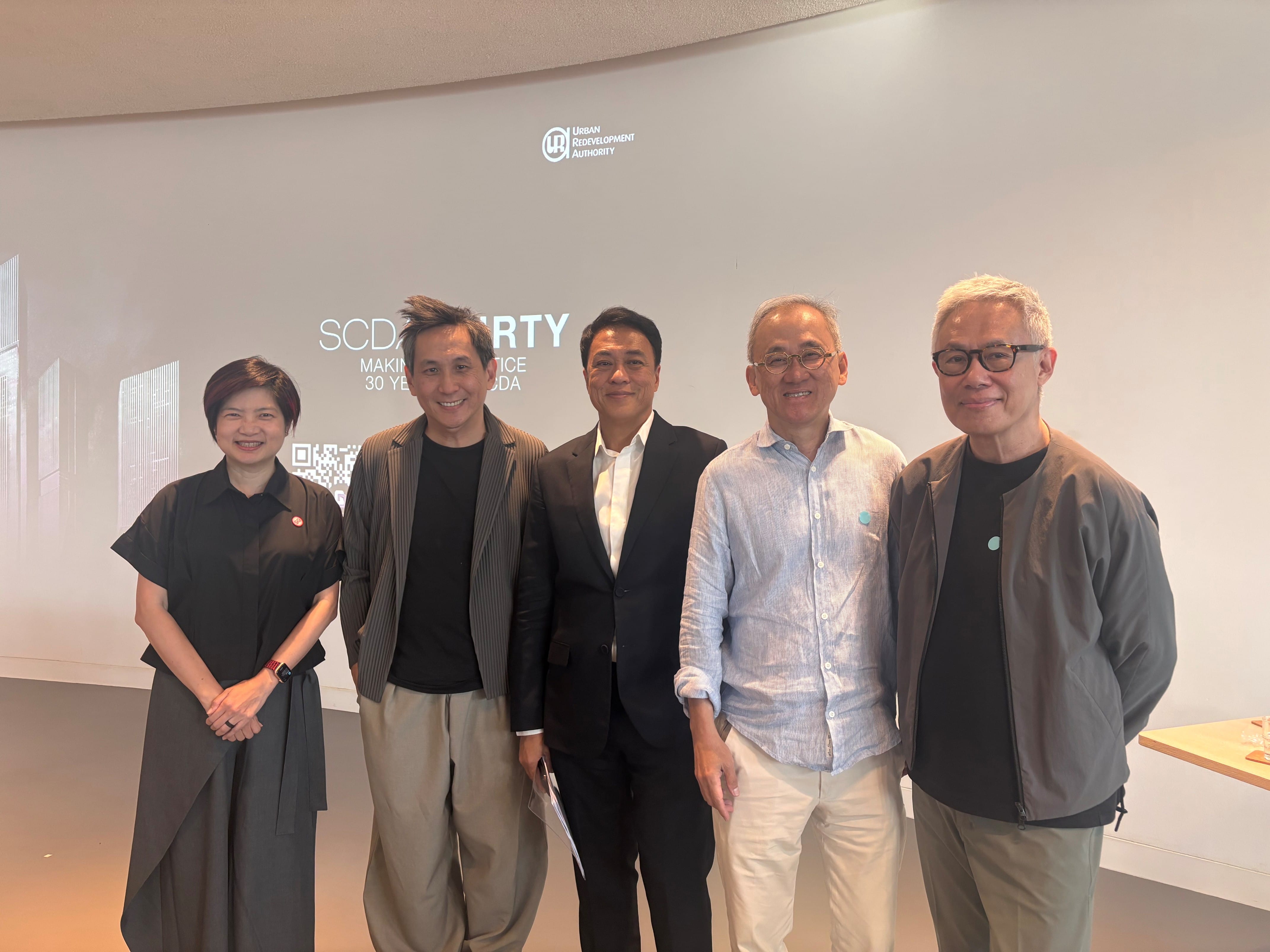 From left: Yap Lay Bee, URA Group Director, Architecture and Urban Design, Alan Tay, Founder, Formerkz, Chan Soo Khian, Founding Principal, SCDA Architects, Tan Kok Hiang, Founding Principal, Forum Architects, Mok Wei Wei, Managing Director, W Architects