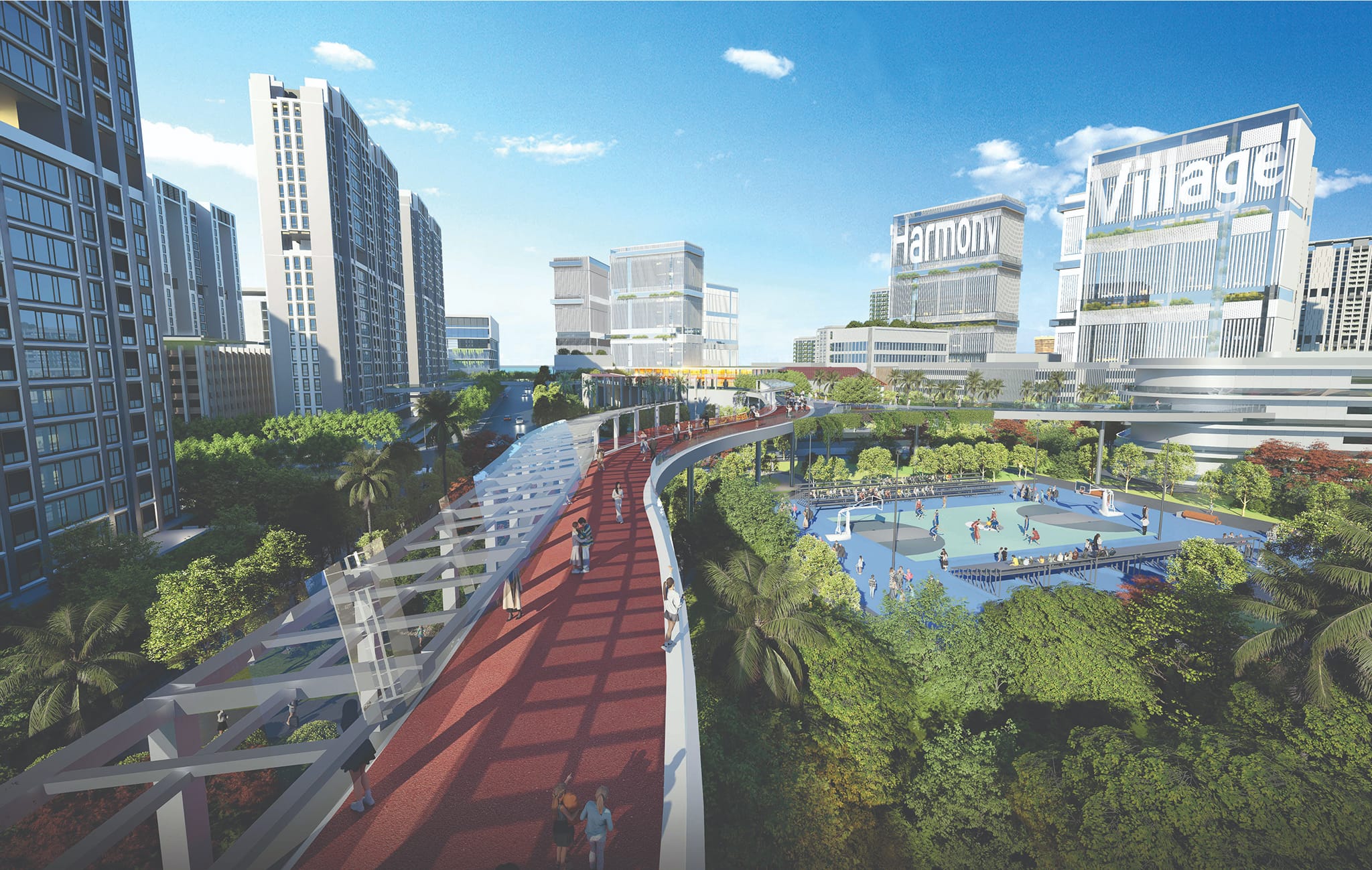 Conceptual 3D of a walkable neighbourhood