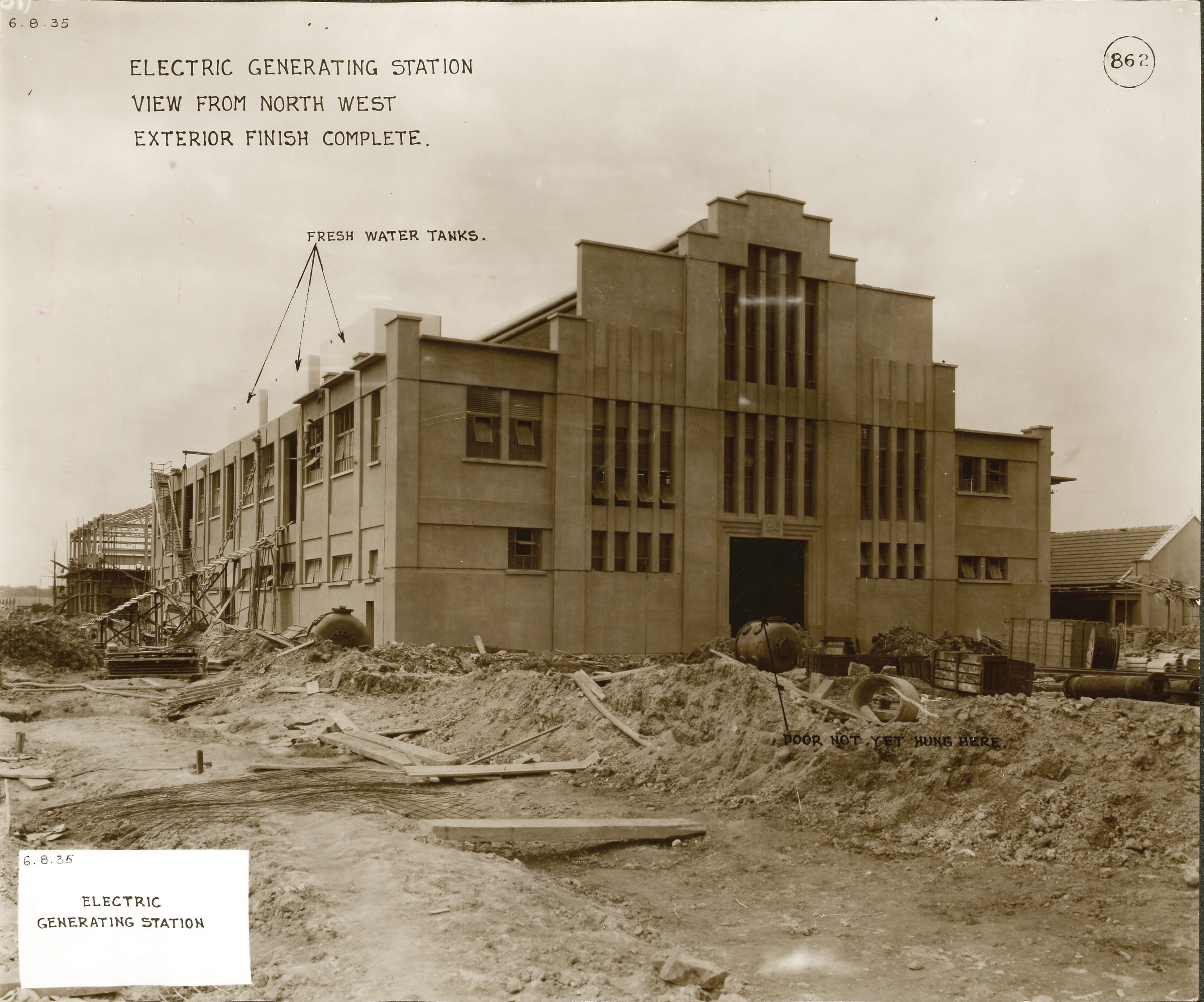 Archival photo of the former Naval Workshop at Sembawang Shipyard