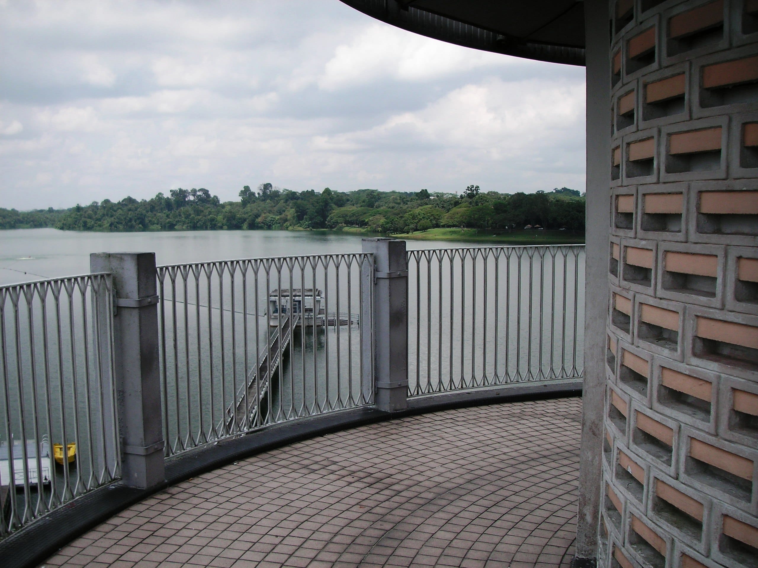 View from the look-out tower overlooking Upper Seletar Reservoir and surrounding greenery