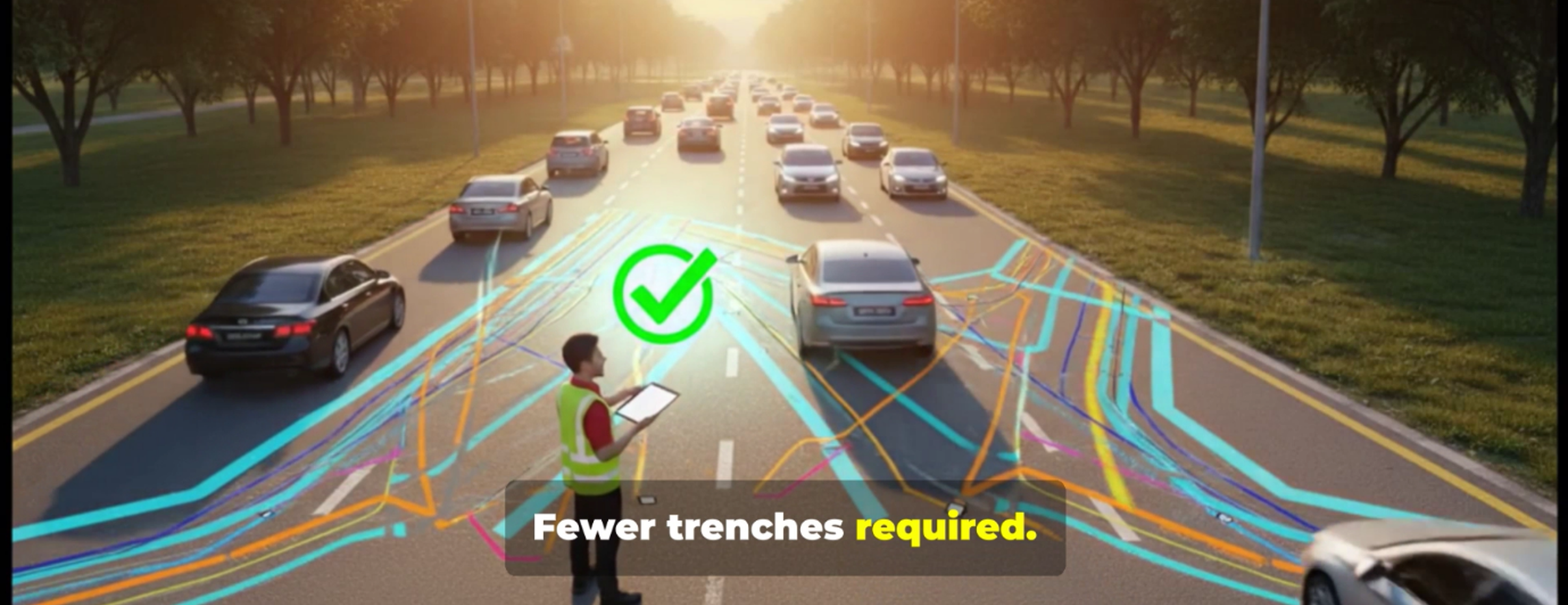 Visual of improvements to underground utility visibility