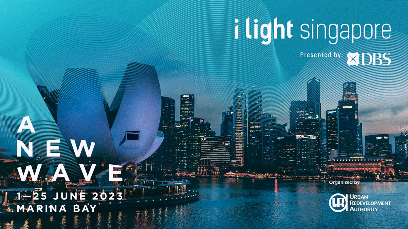 ilight Singapore bluish image of marina bay skyline