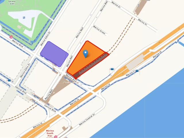 Map of land parcel at Marina Gardens Crescent