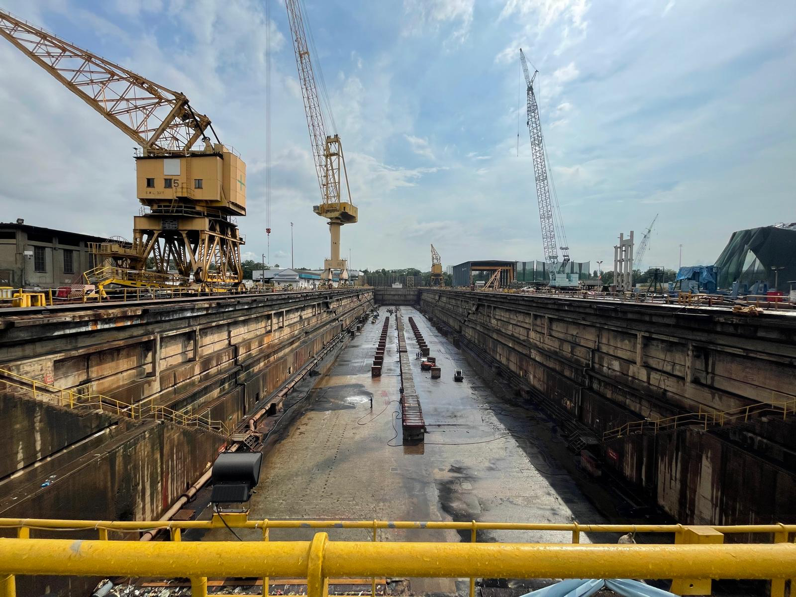Photo of dry dock at Sembawang Shipyard today