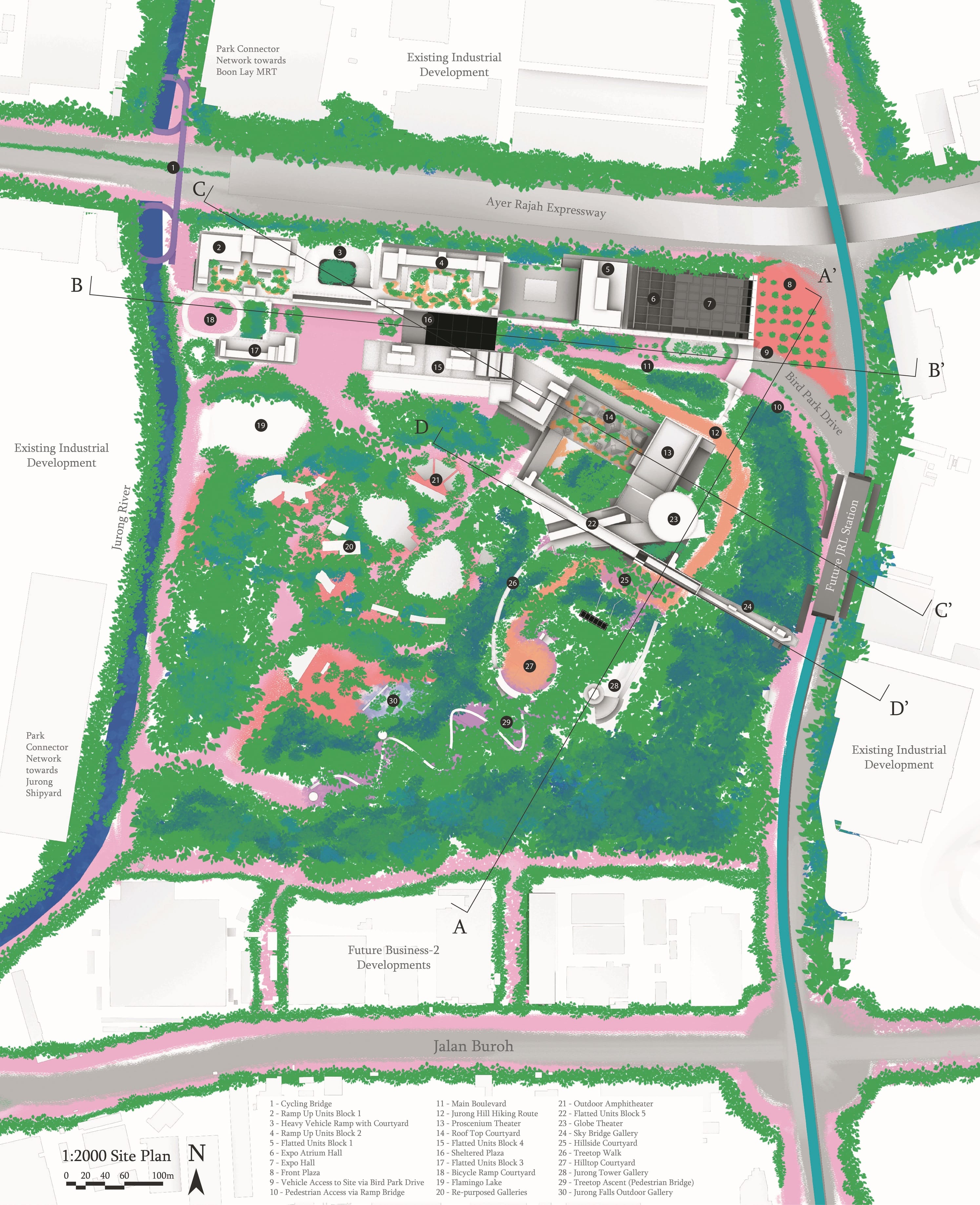 Illustrated map of an estate
