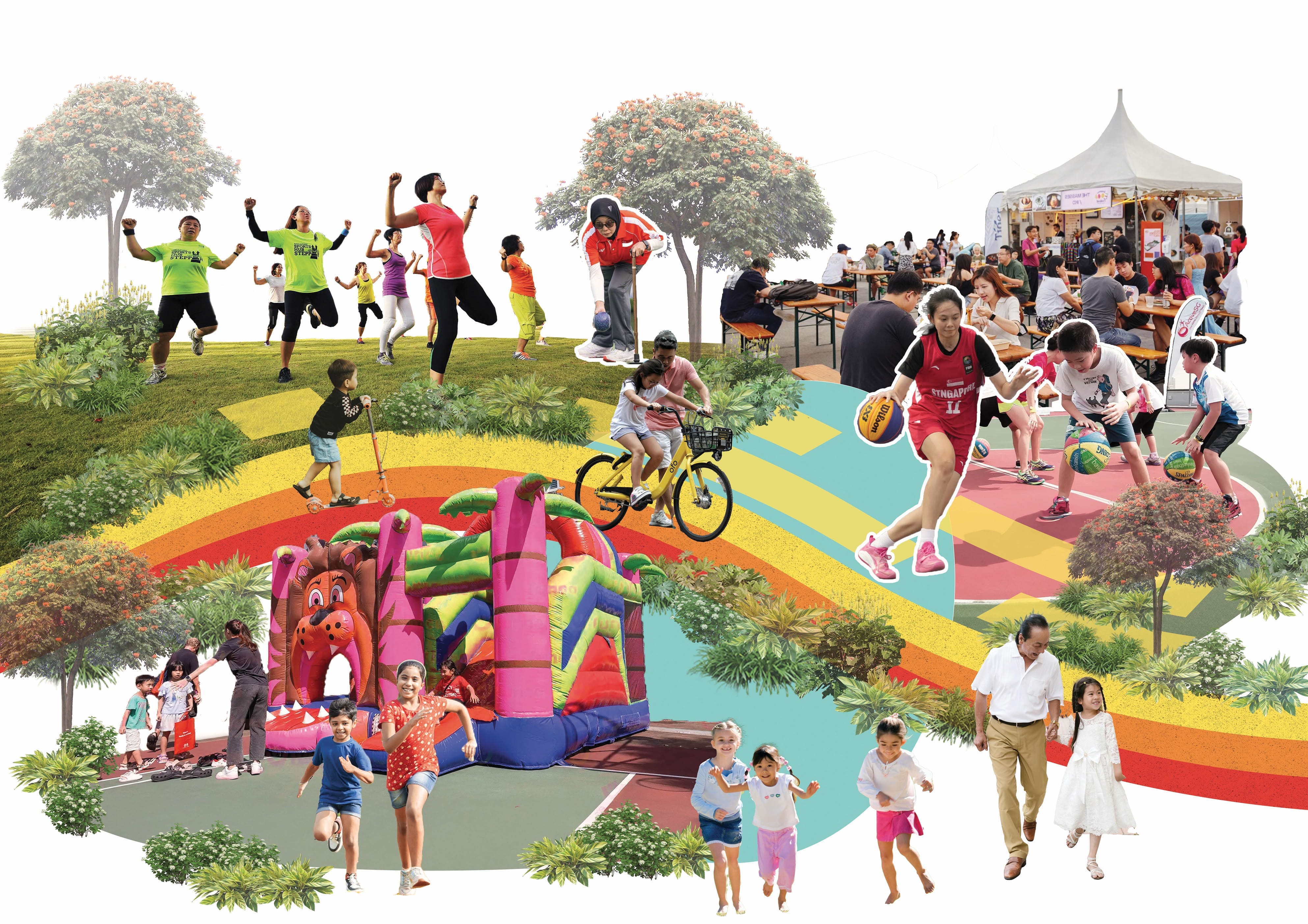 Photomontage of community activities