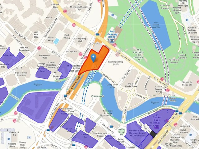 Map of land parcel at River Valley Road