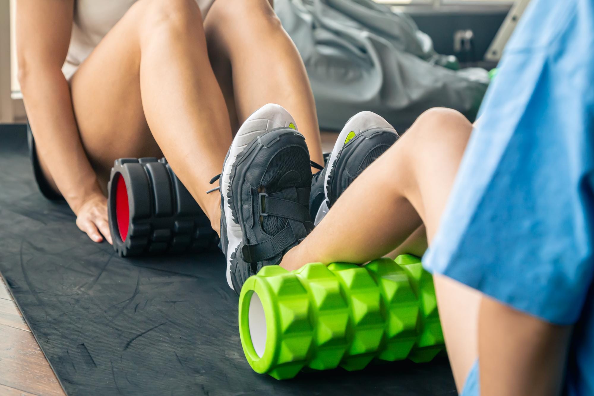Image of a foam rolling workshop used in sports recovery for athletes