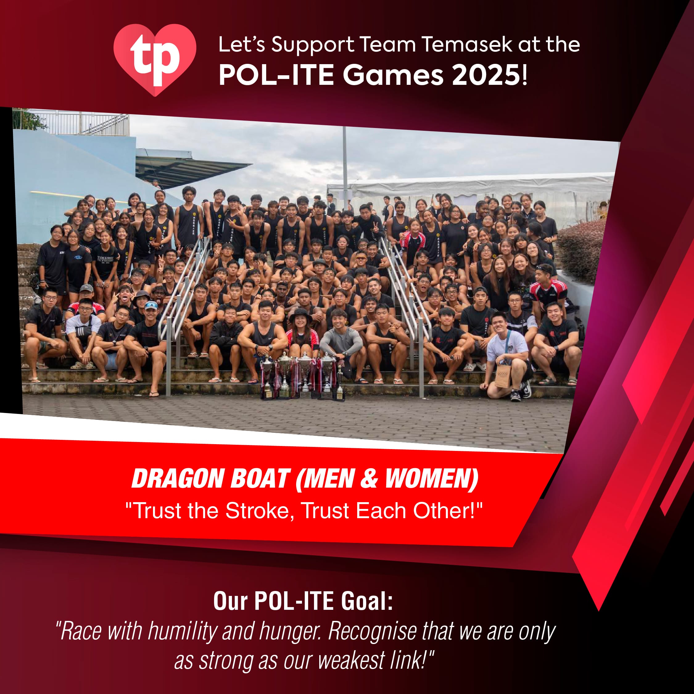 Image of TP Dragon Boat men's and women's teams for POL-ITE Games