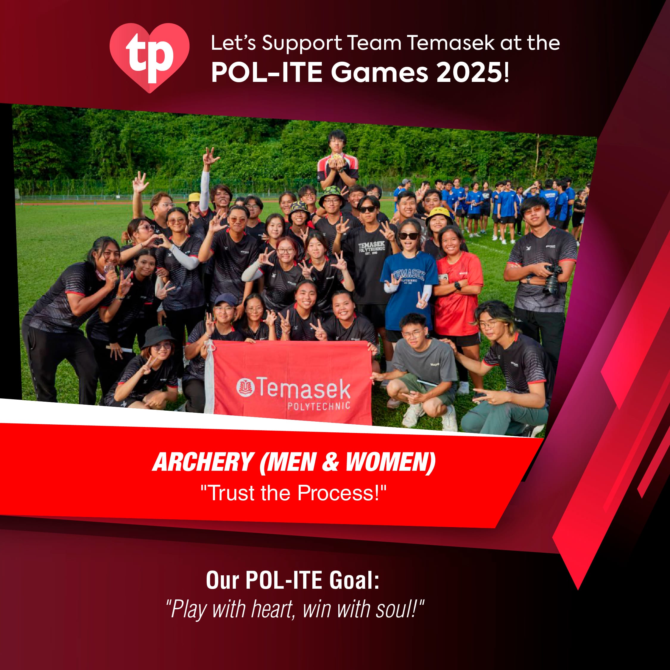 Image of TP Archery men's and women's teams for POl-ITE Games