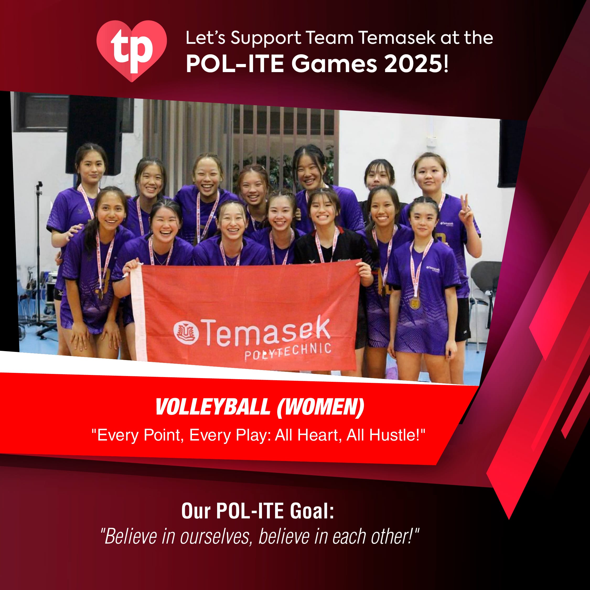 Image of TP Volleyball women's team for POL-ITE Games