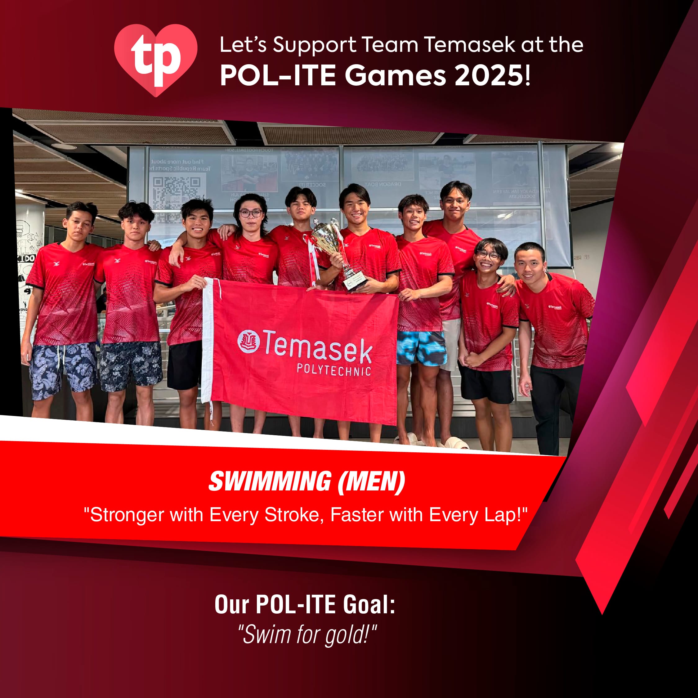 Image of TP Swimming men's team for POL-ITE Games