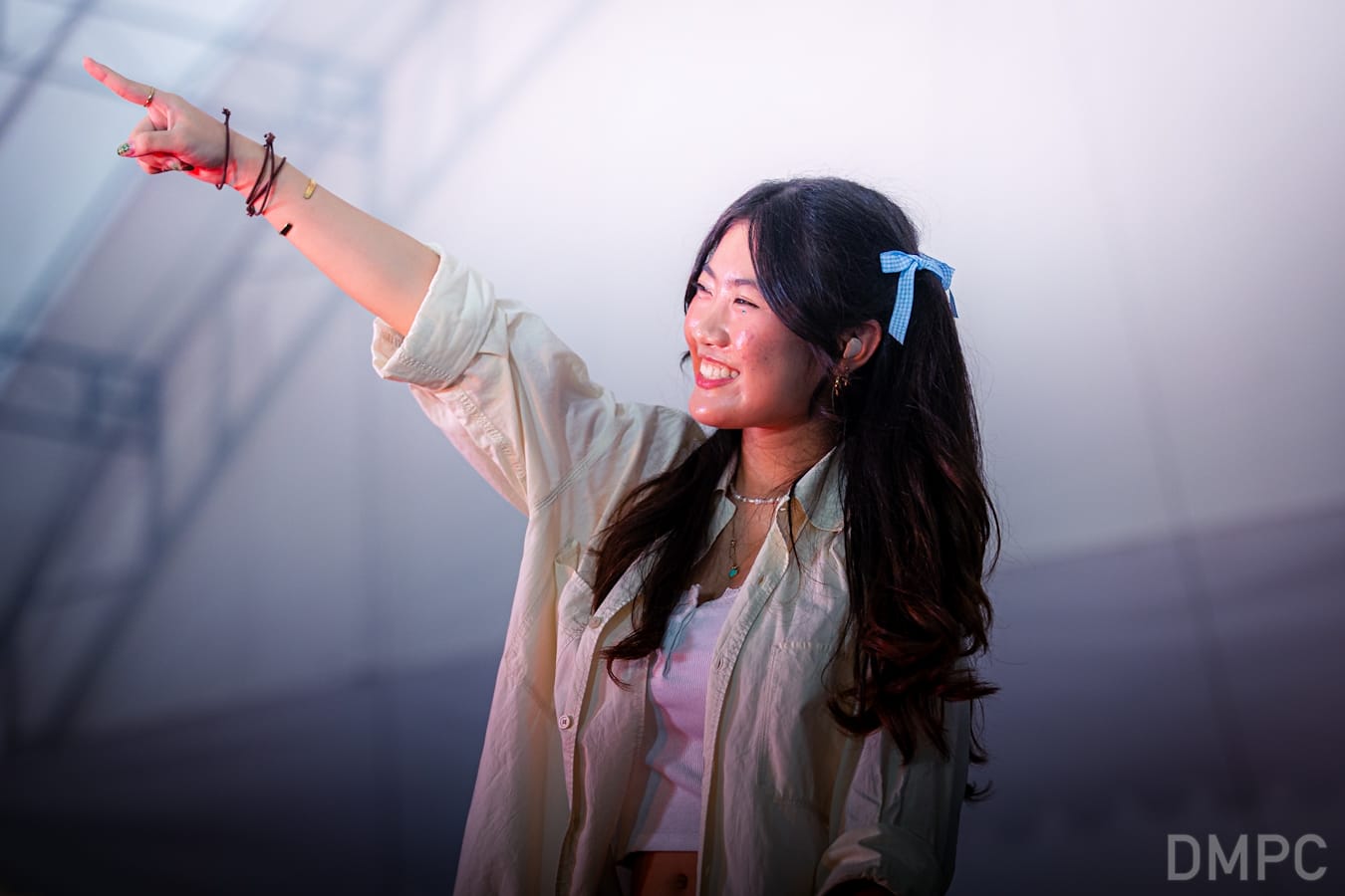 Image of a Music Vox vocalist singing at the SpecTACular concert