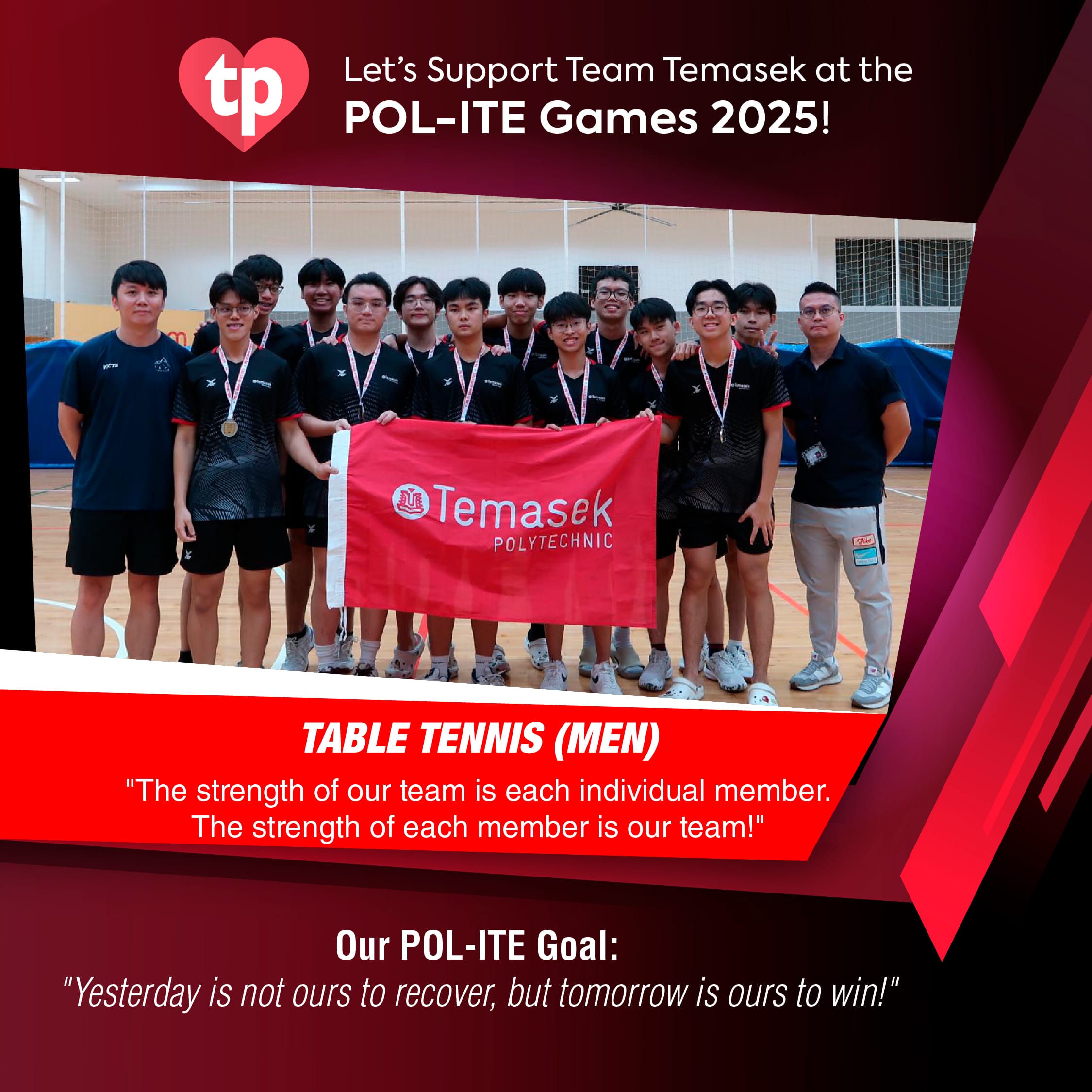 Image of TP Table Tennis men's team for POL-ITE Games