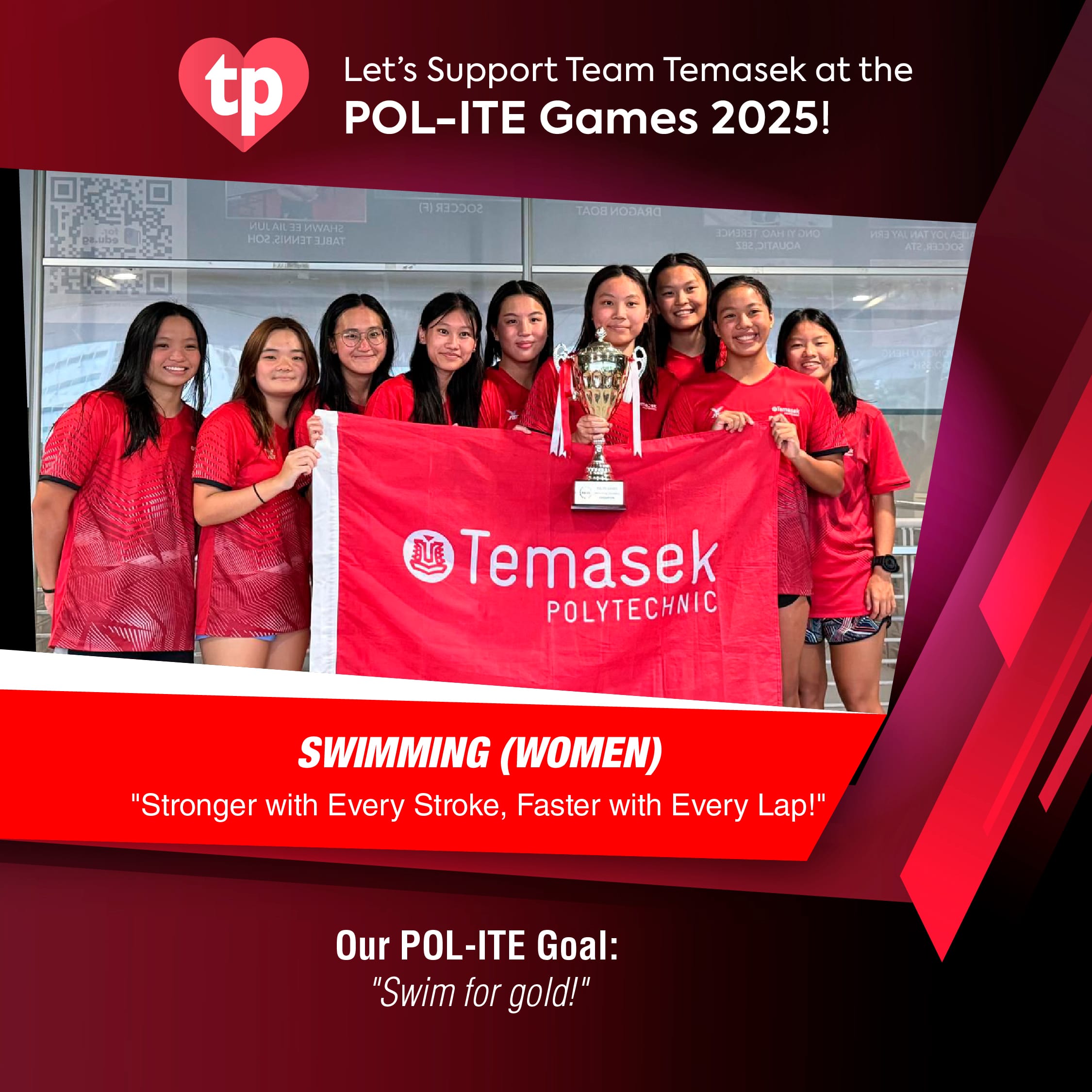 Image of TP Swimming women's team for POL-ITE Games
