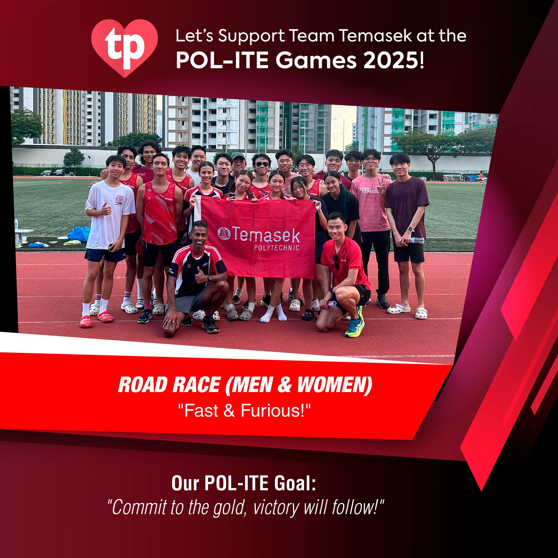 Image of TP Road Race men's and women's teams for POL-ITE Games