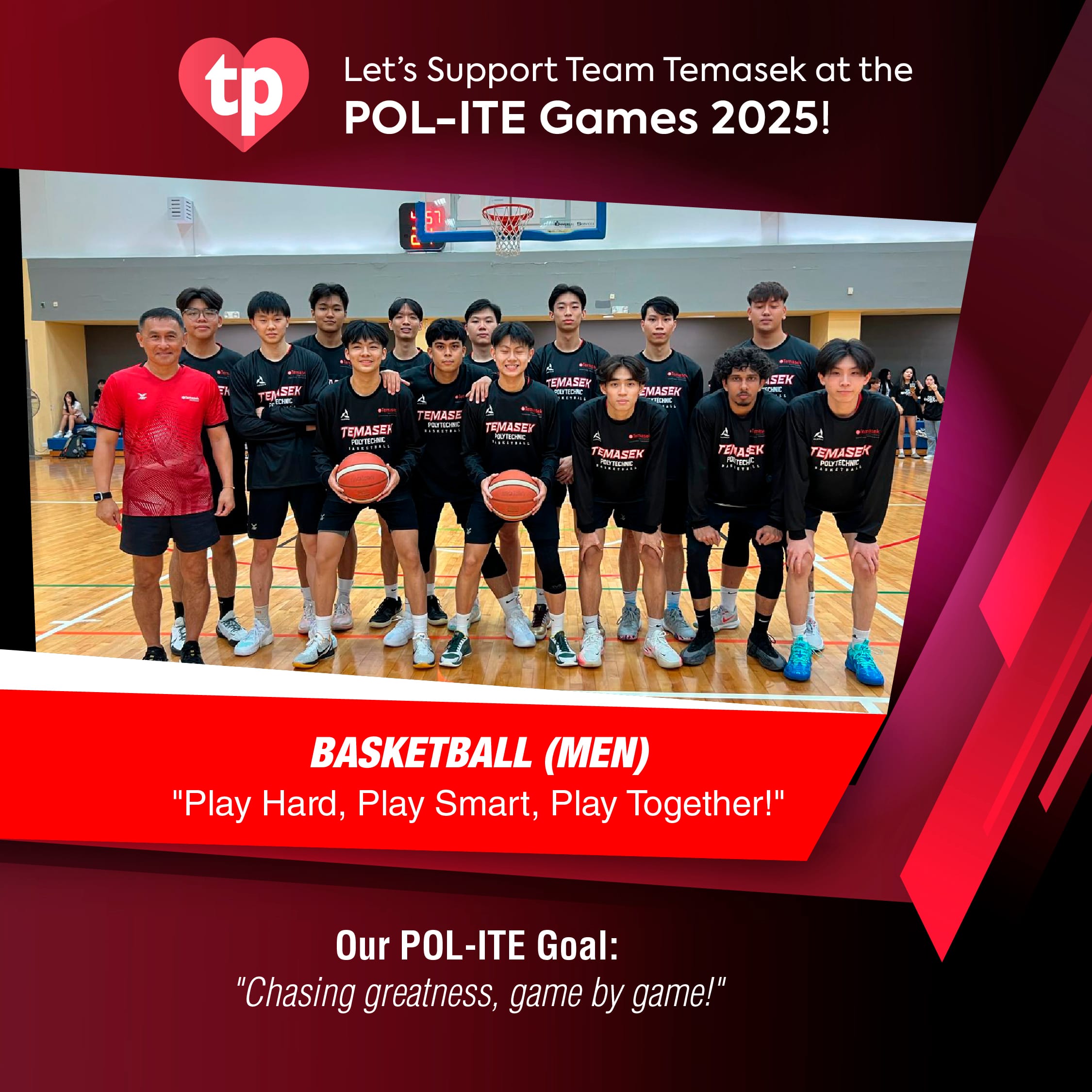 Image of TP Basketball men's team for POL-ITE Games