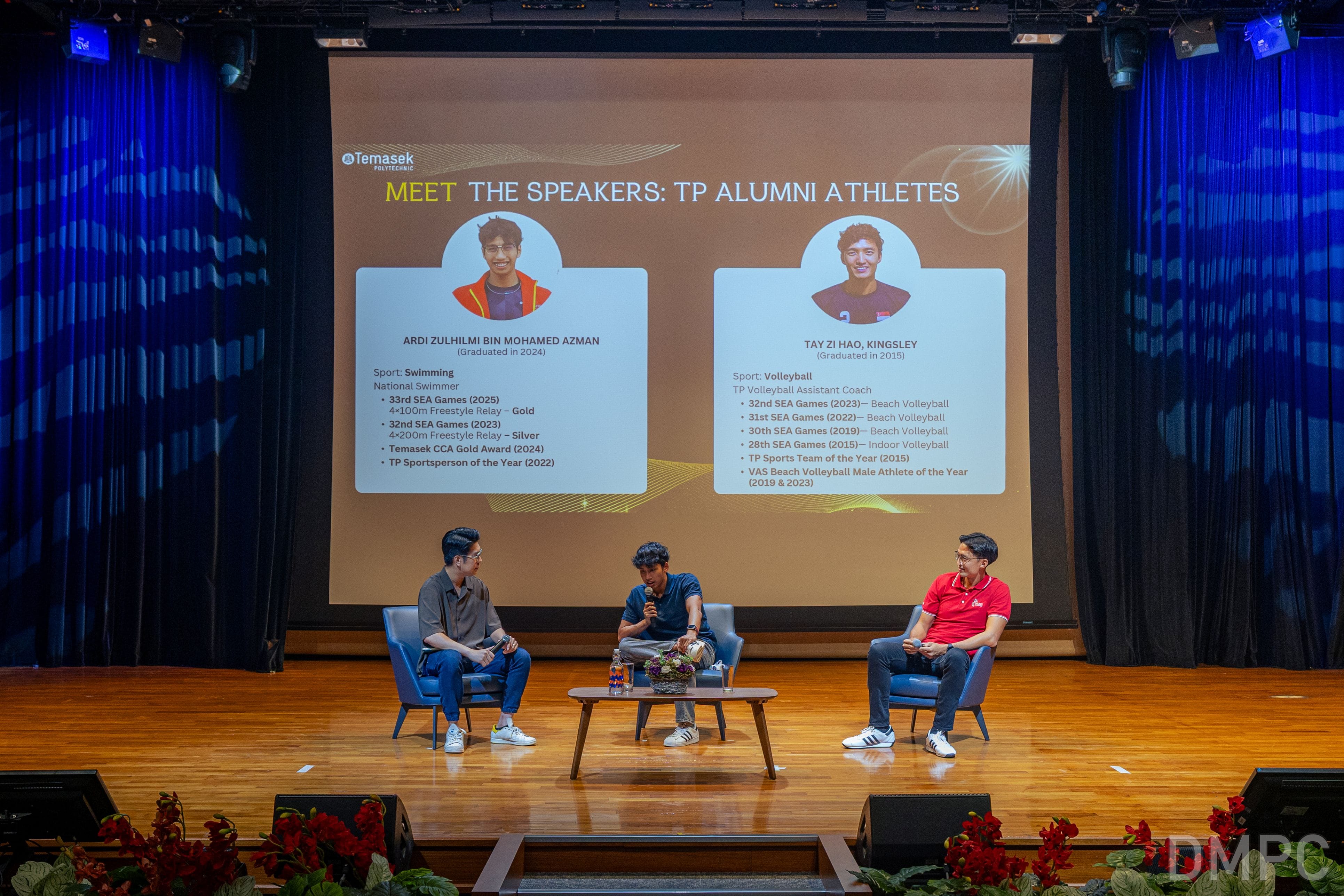 Image of panelists Ardi Azman and Kingsley Tay, together with moderator Benjamin Chooo