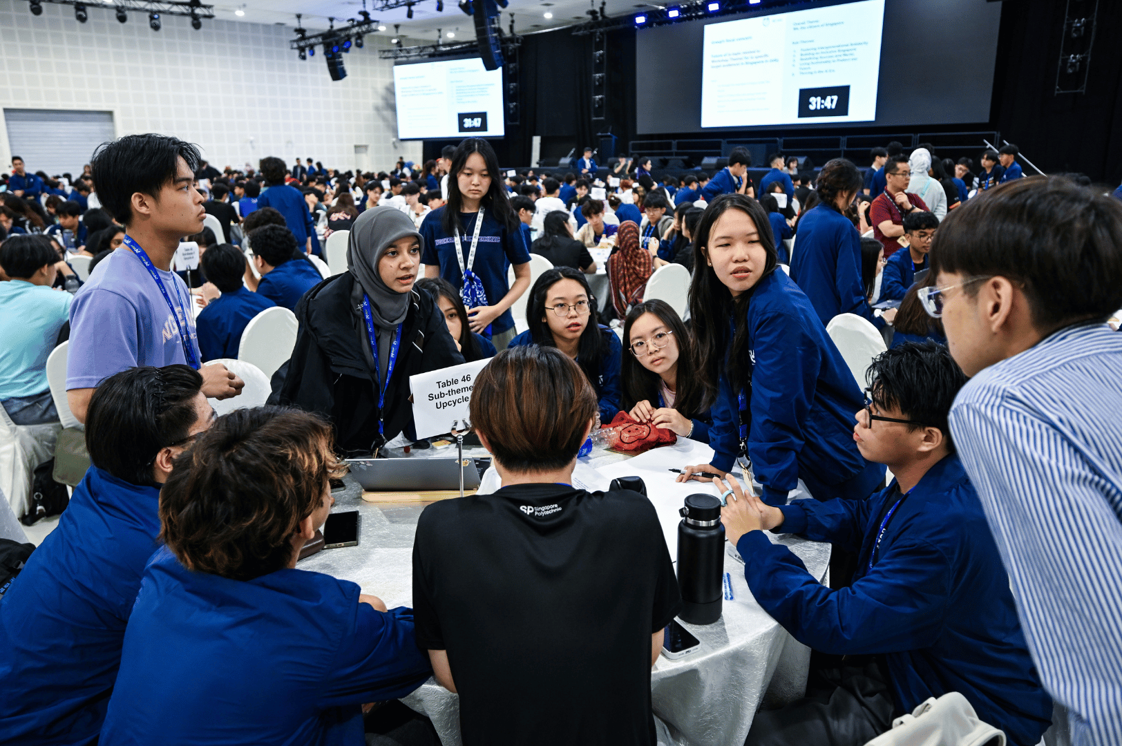 students discussing during the workshop