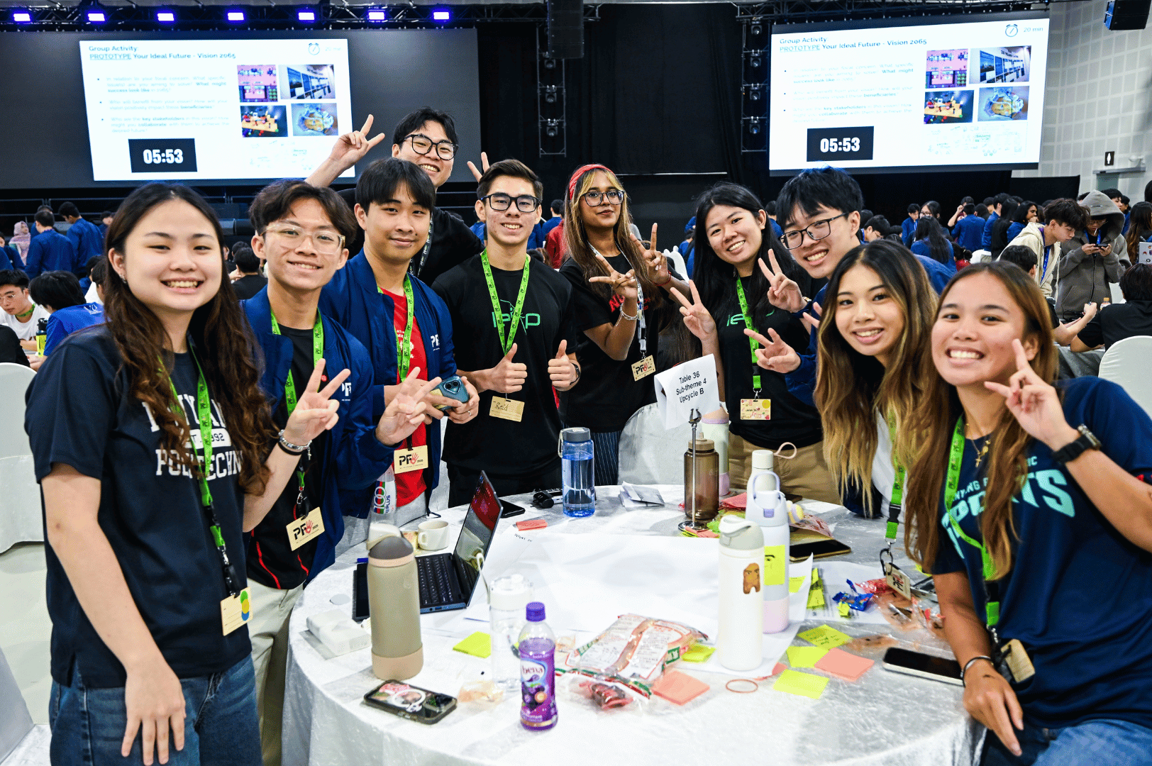 students posing with their prototype
