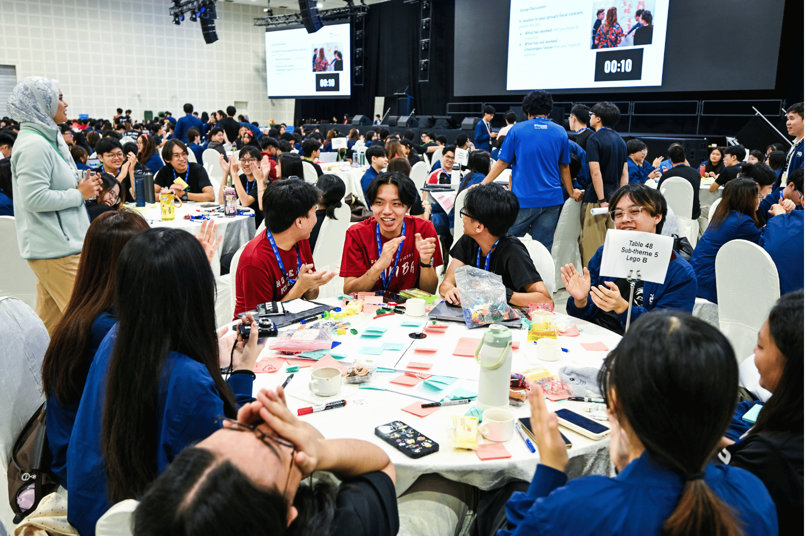 students discussing