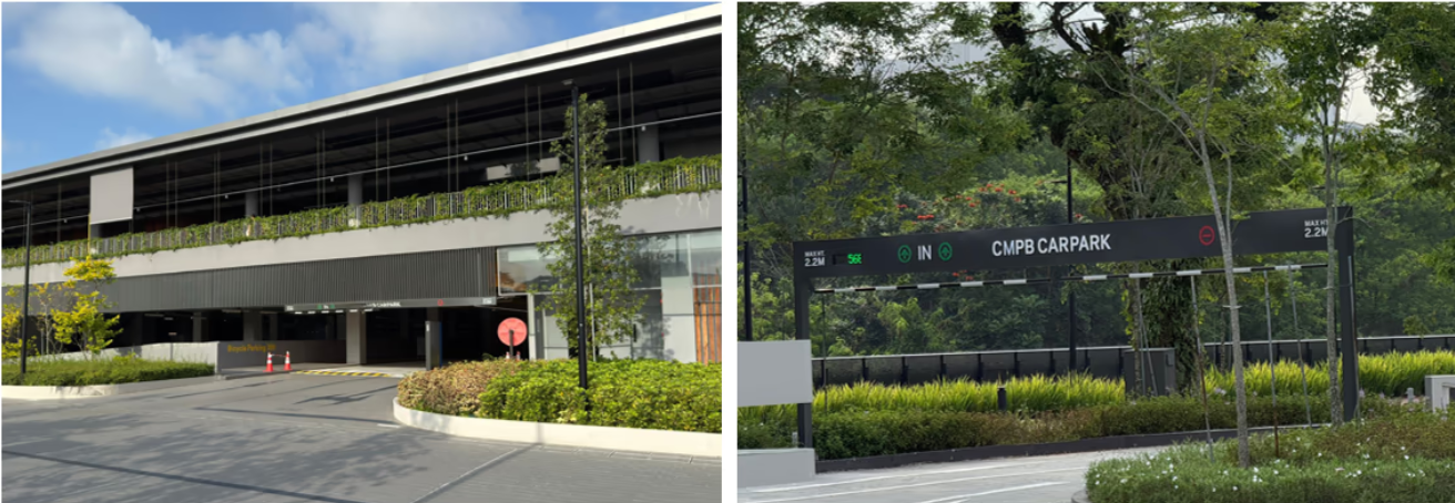 CMPB carpark entrance A and B