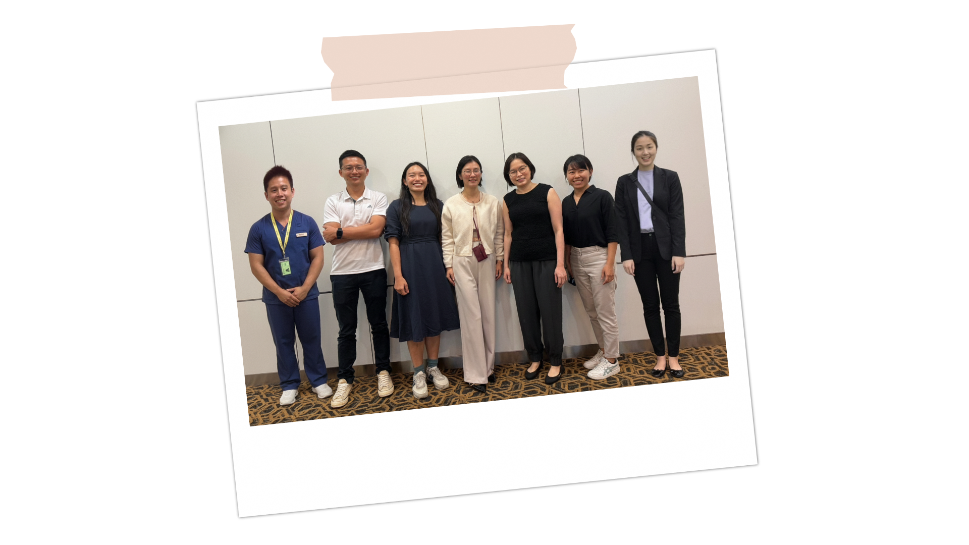 Ian Wee, Tey Han Jieh, Kimberly Chang, Miao Hui, Dawn Chong, Tay See Boon and Evelyn Wong