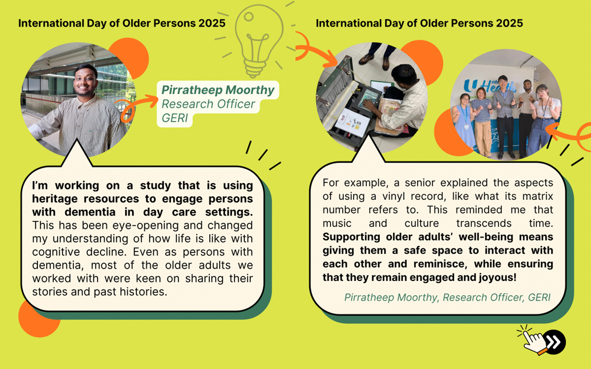 International Day of Older Persons 2025: Pirratheep Moorthy, GERI