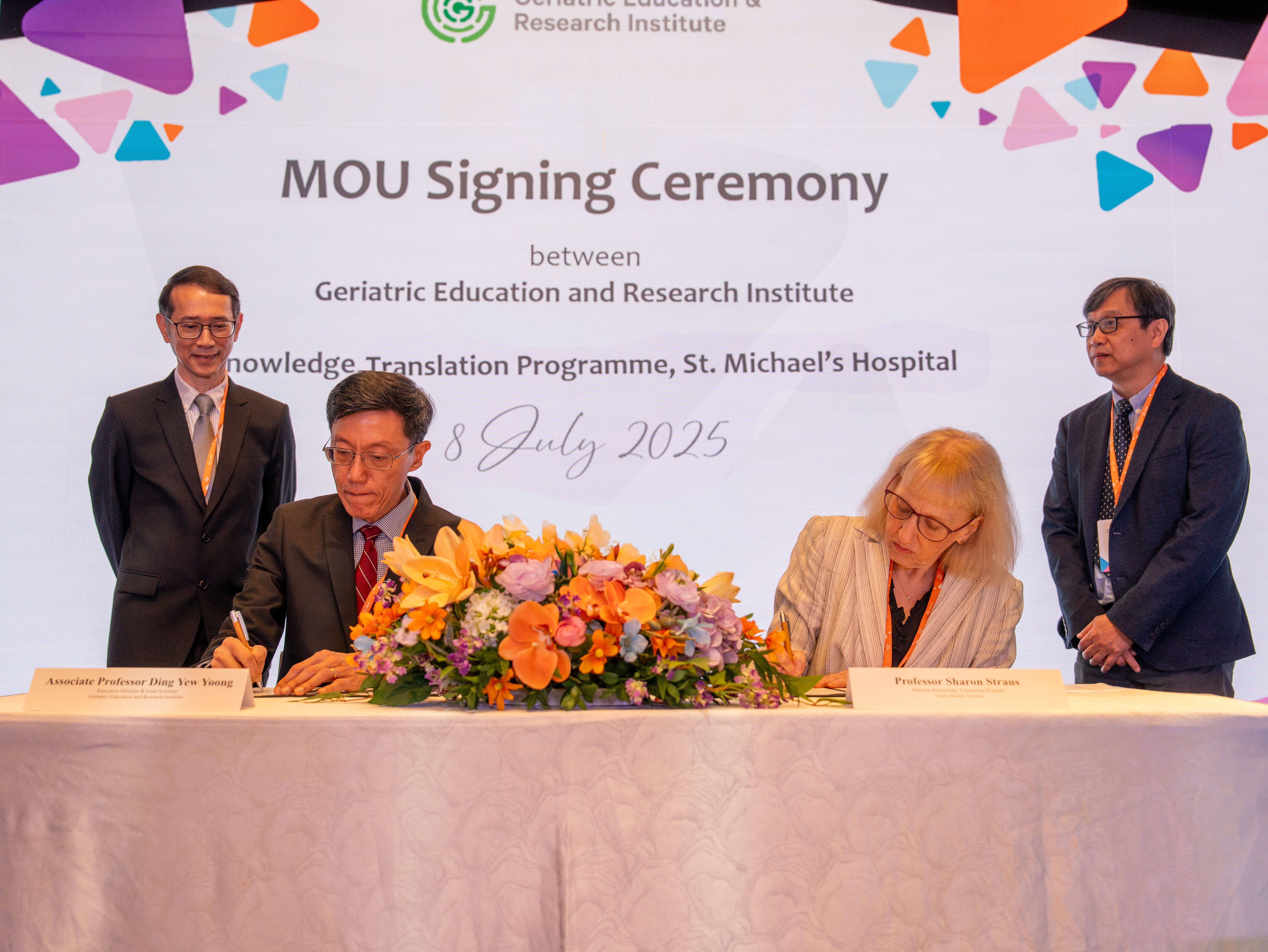 Memorandum signing ceremony on stage