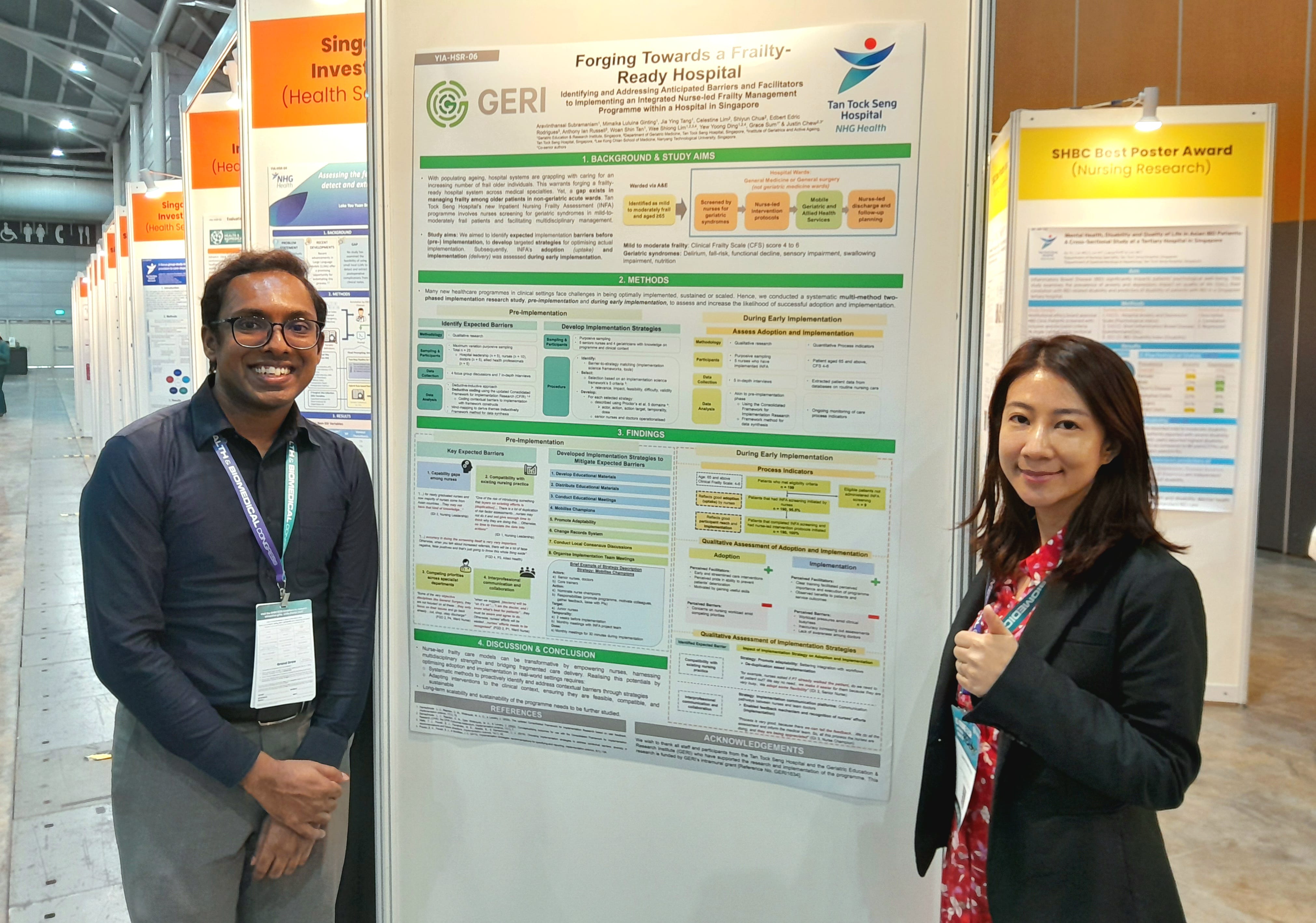 Araviinthansai Subramaniam and Dr Grace Sum, GERI