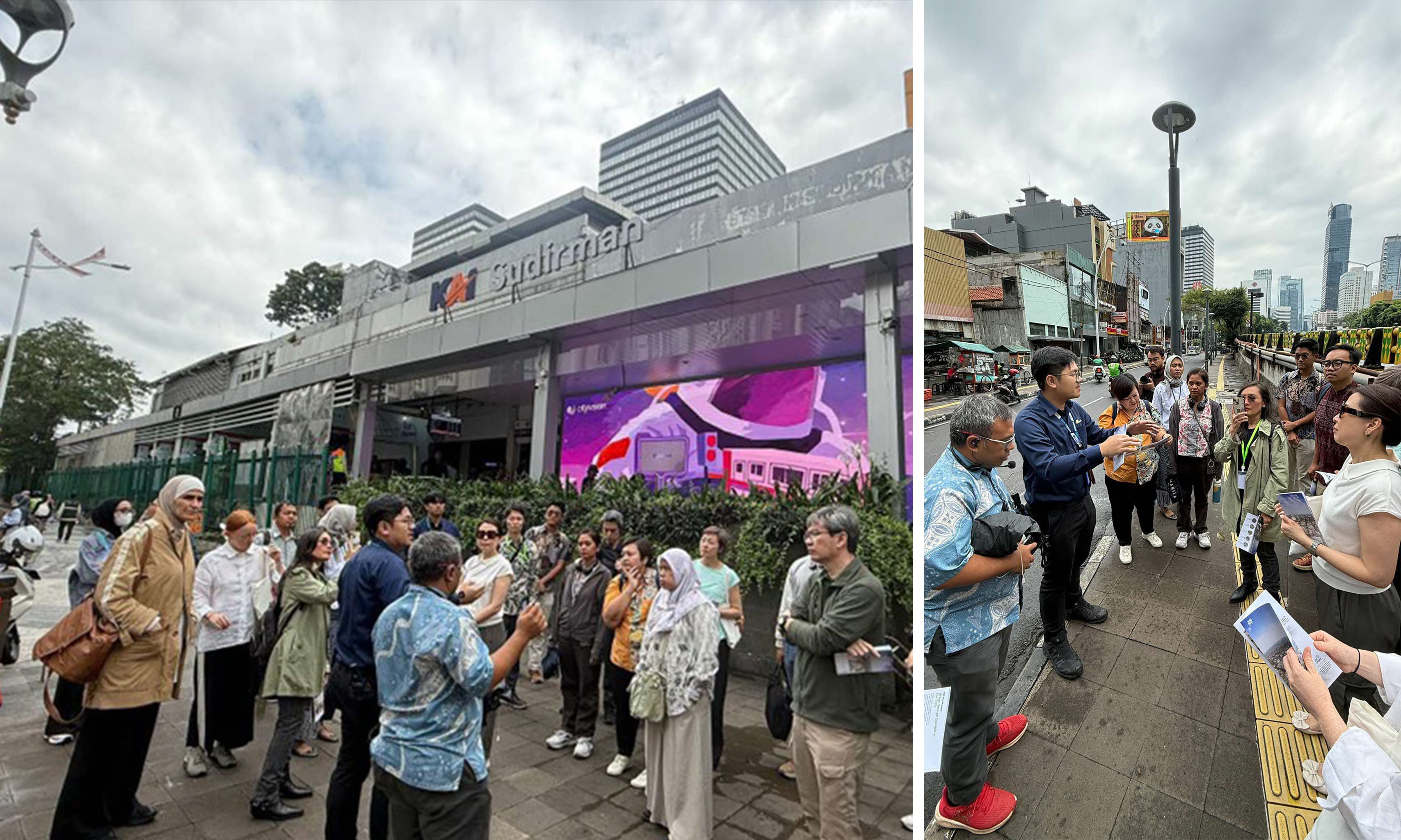 Photo of participants engaged in the site visit to Duku Atas Transit Oriented Development