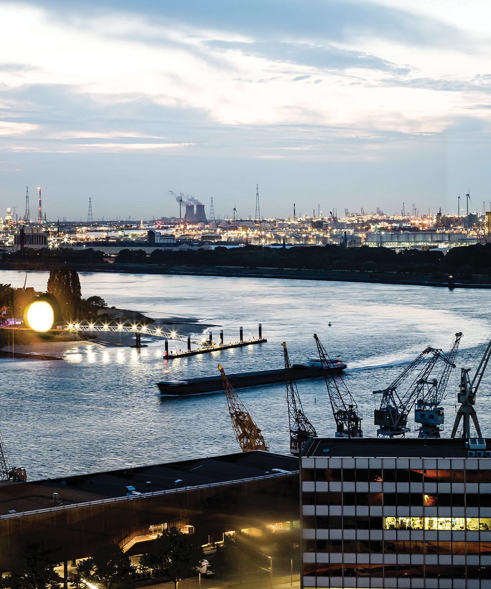 Aerial view of Port of Antwerp-Bruges