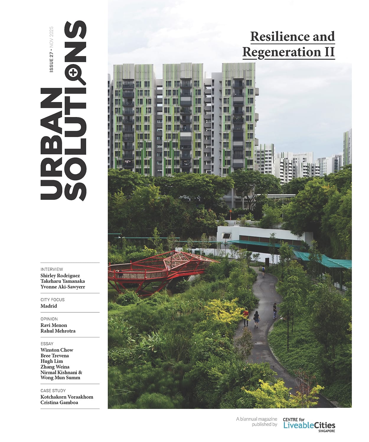 Urbsol 26 cover of the aerial view of the Bidadari Park