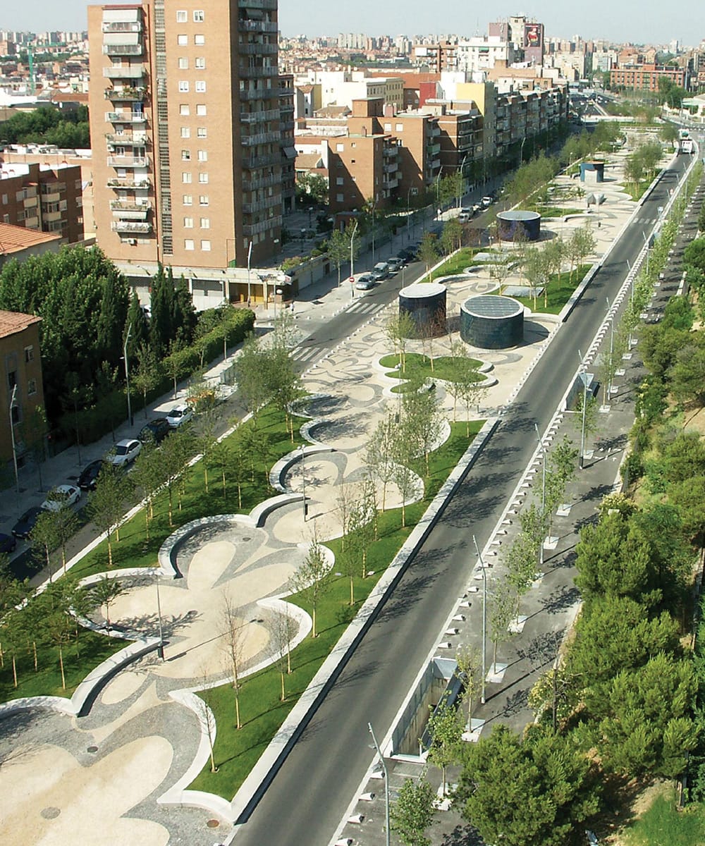 Aerial view of the Avenida de Portugal